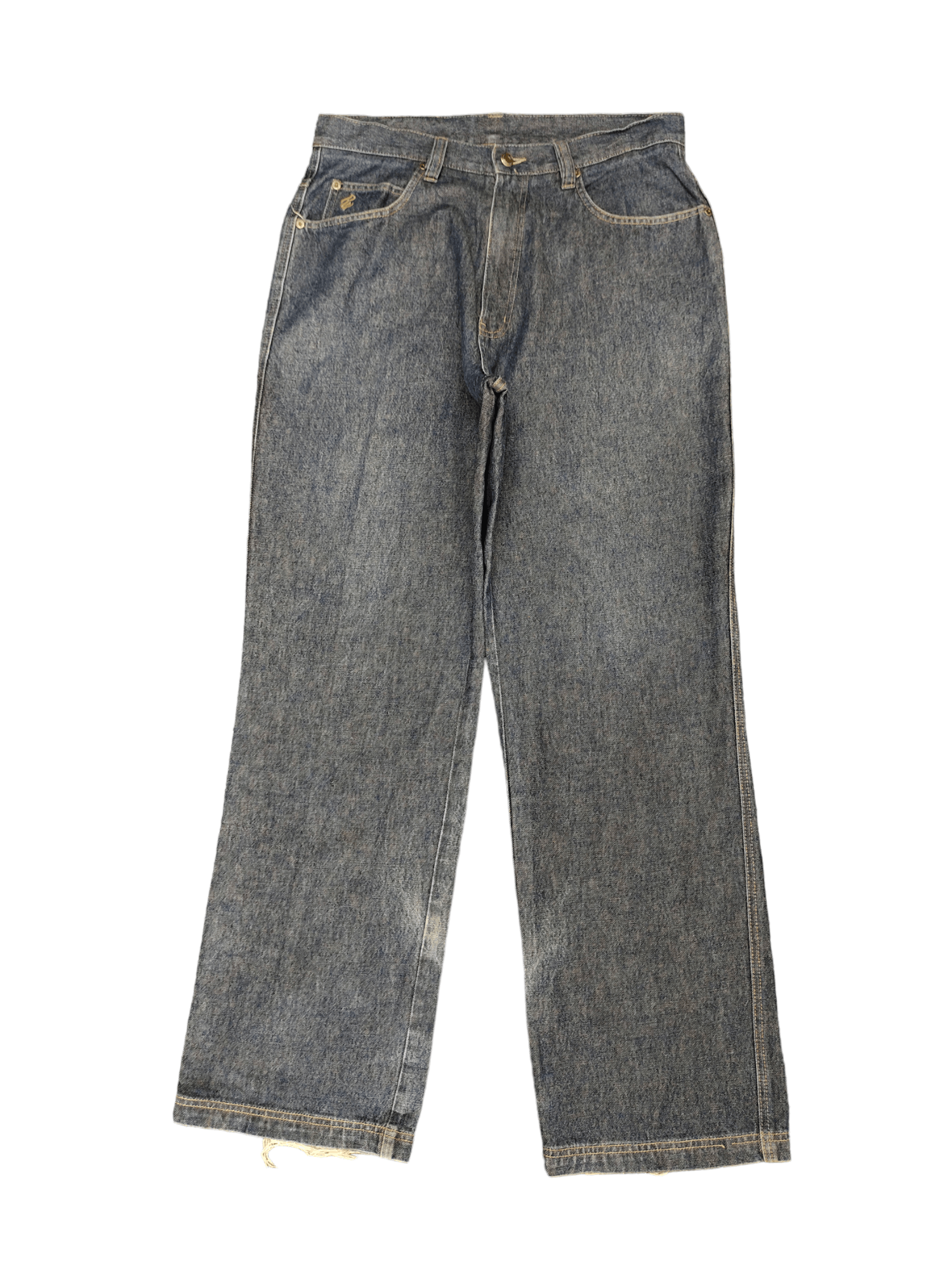 Rocawear Baggy Jeans Rocawear Distress Embroidered Wide Leg Denim Y2k Size US 35 - 7 Thumbnail