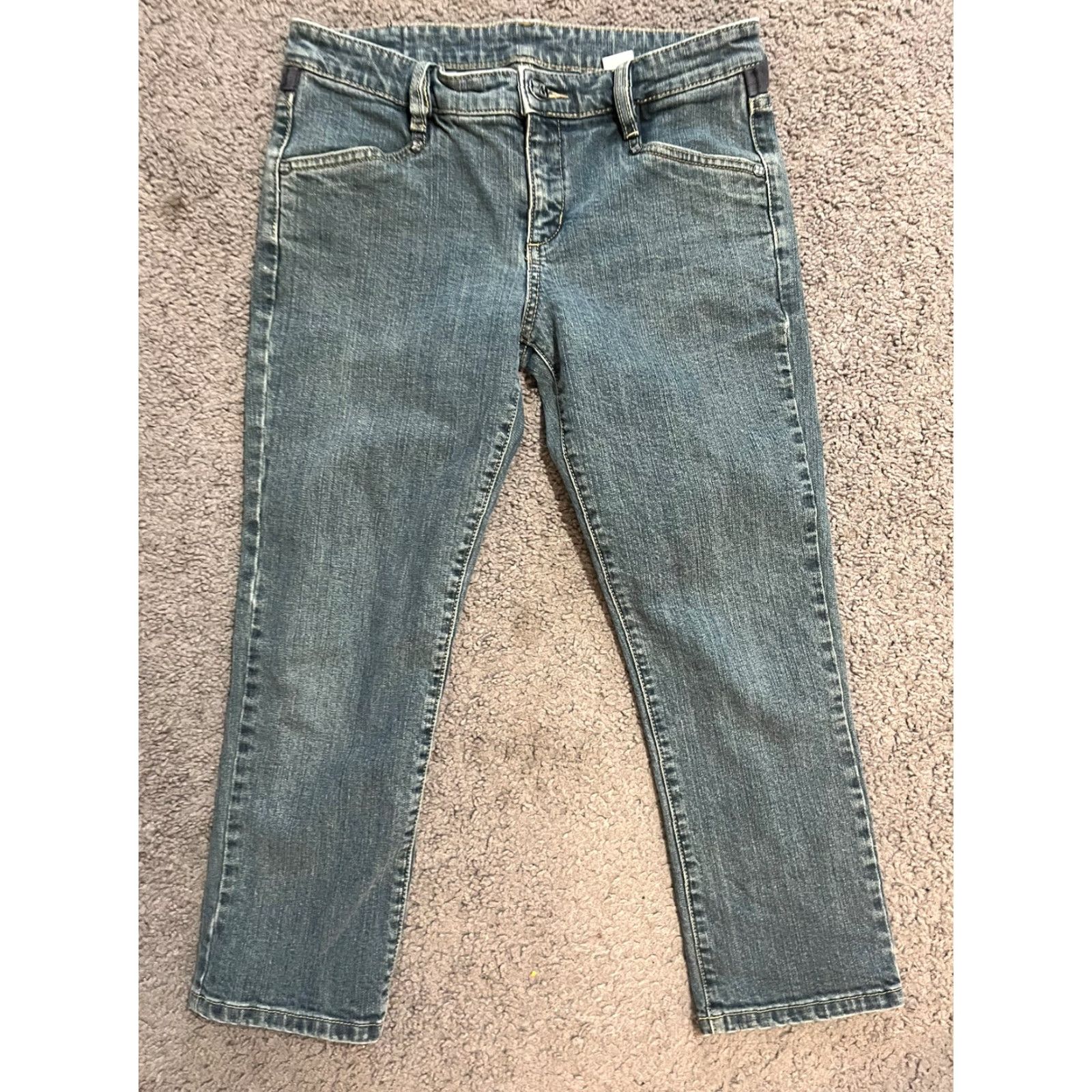 Bcbgmaxazria BCBGMAXAZRIA Jeans Women Cropped Marta Fashion Slim Low Flap Pockets 30 Dark Blue Size 30" / US 8 / IT 44 - 4 Thumbnail