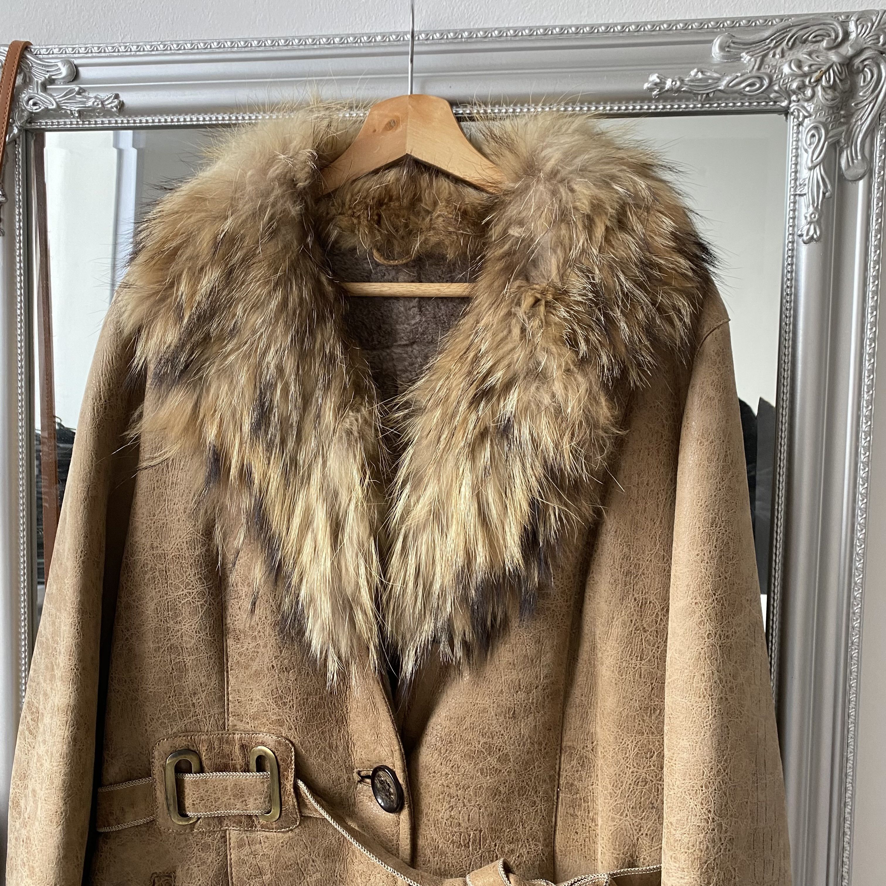 If Six Was Nine Y2K Vintage 2000s Real Fur Shepkins coat bandage Avant-garde Size L / US 10 / IT 46 - 8 Thumbnail