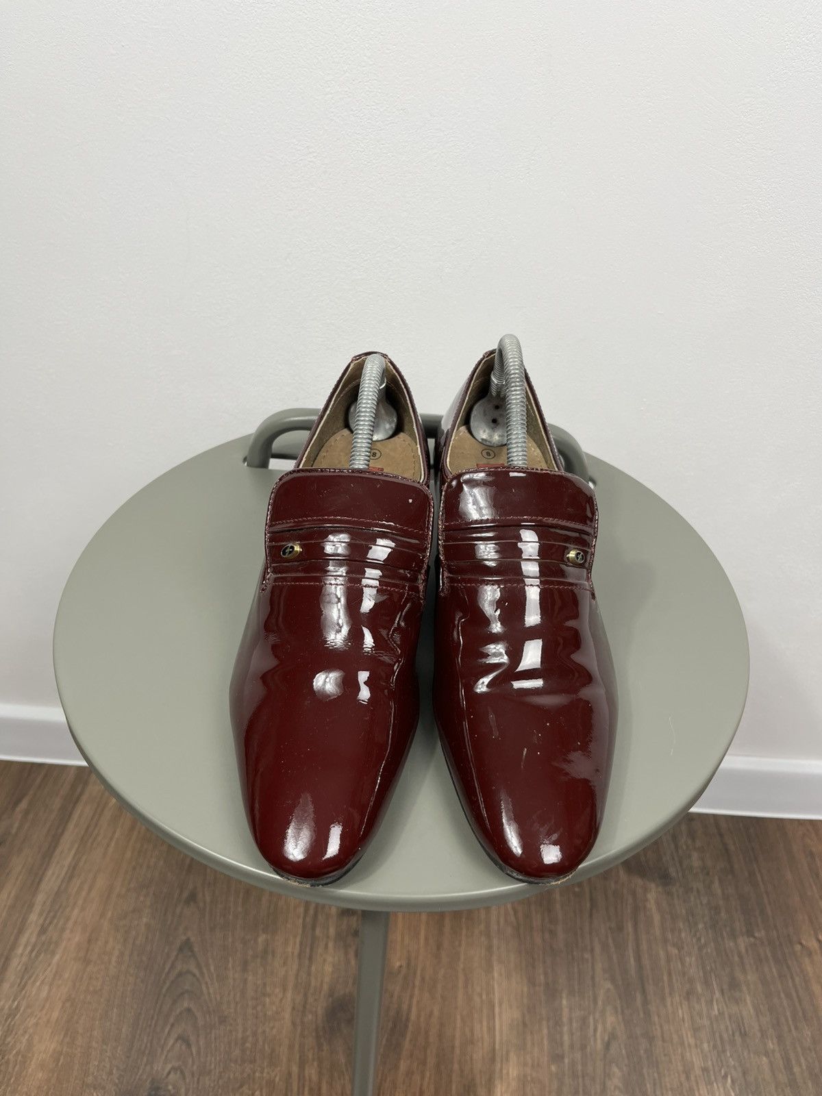 Other Lucini Burgundy Patent Leather Loafers UK 8 Size US 10 / IT 40 - 3 Thumbnail