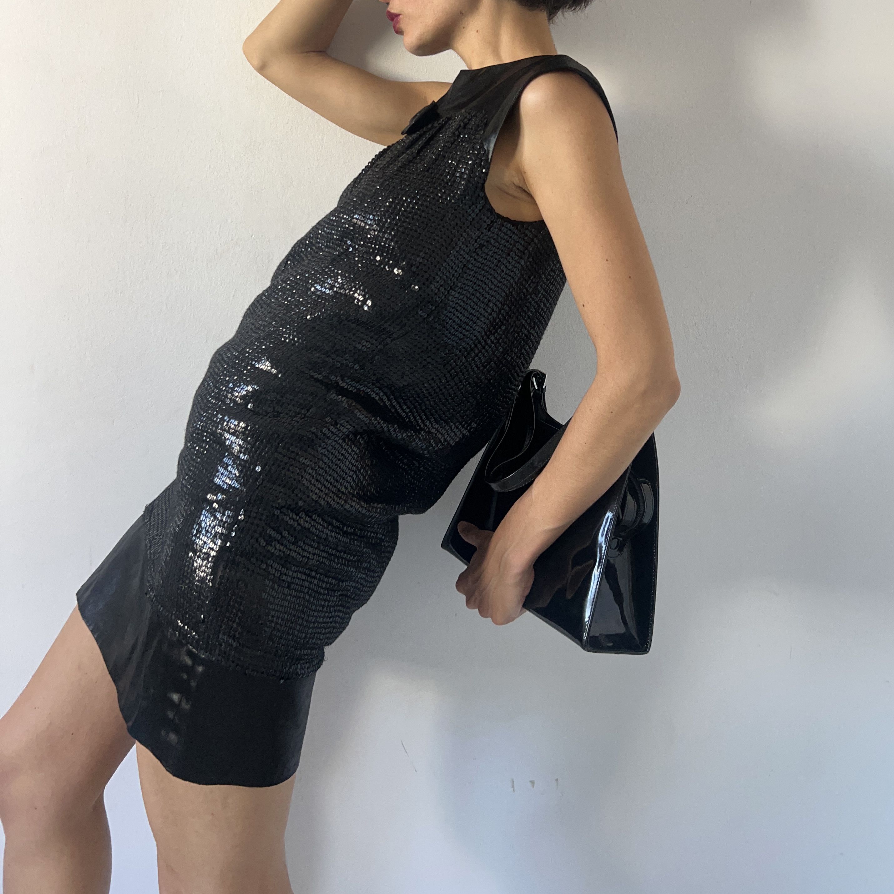 plein sud Vintage y2k Plein Sud Sequin Silk Party Sheath Dress Size S / US 4 / IT 40 - 4 Thumbnail