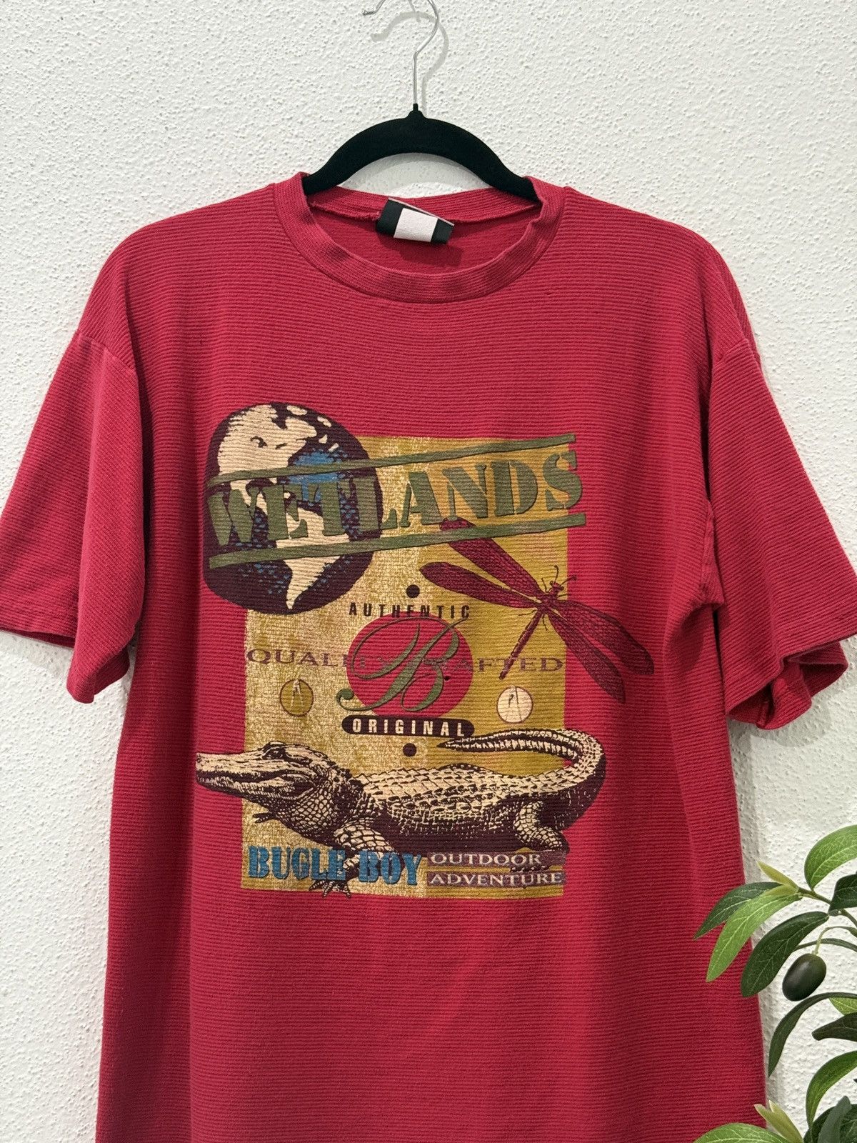 Bugle Boy Vintage 90s Bugle Boy Outdoor Adventure Alligator Nature Tee Size US L / EU 52-54 / 3 - 2 Thumbnail