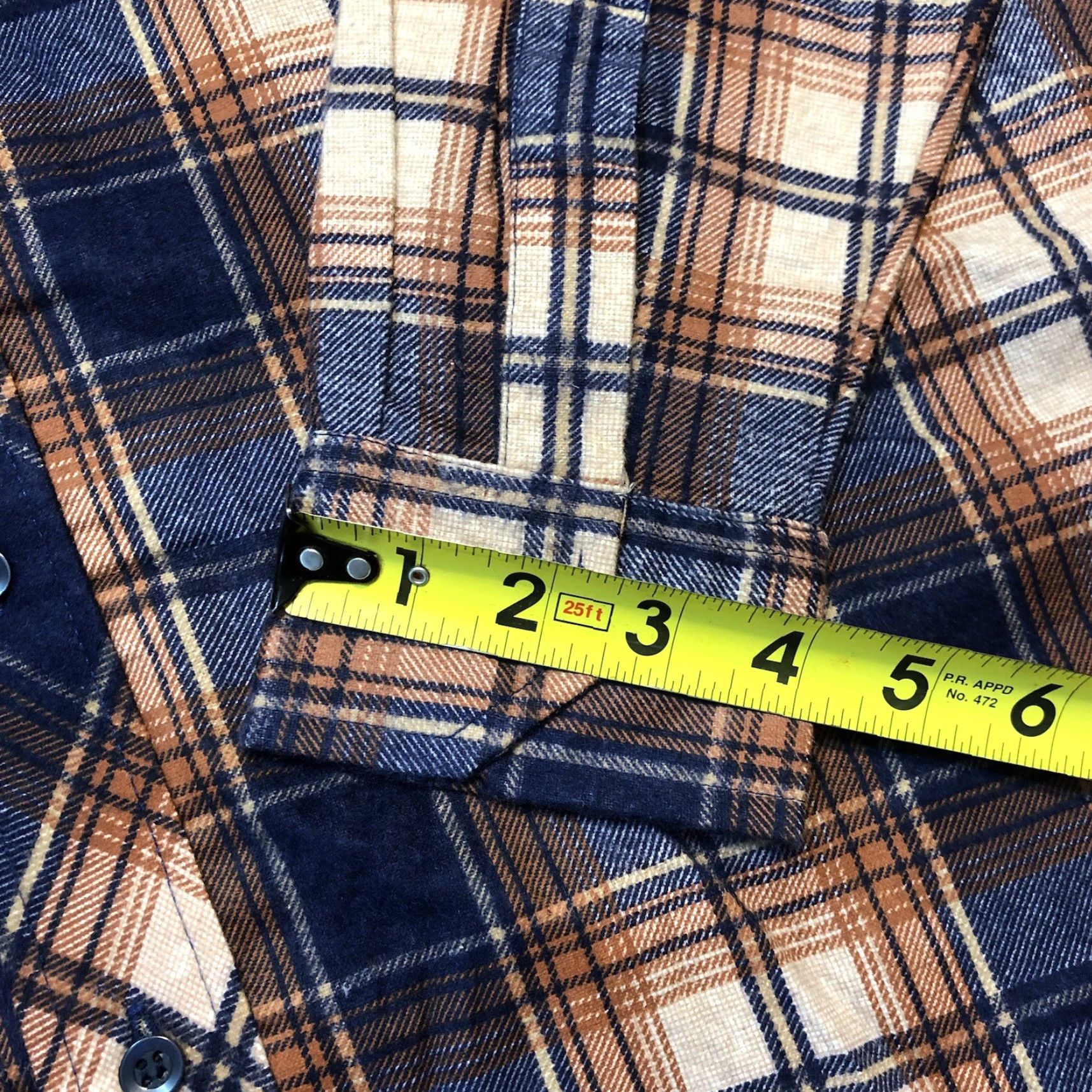 Vintage VINTAGE Sandherst Flannel Shirt Men Large Blue Brown Plaid Button Pocket Western Shirt Size US L / EU 52-54 / 3 - 7 Thumbnail