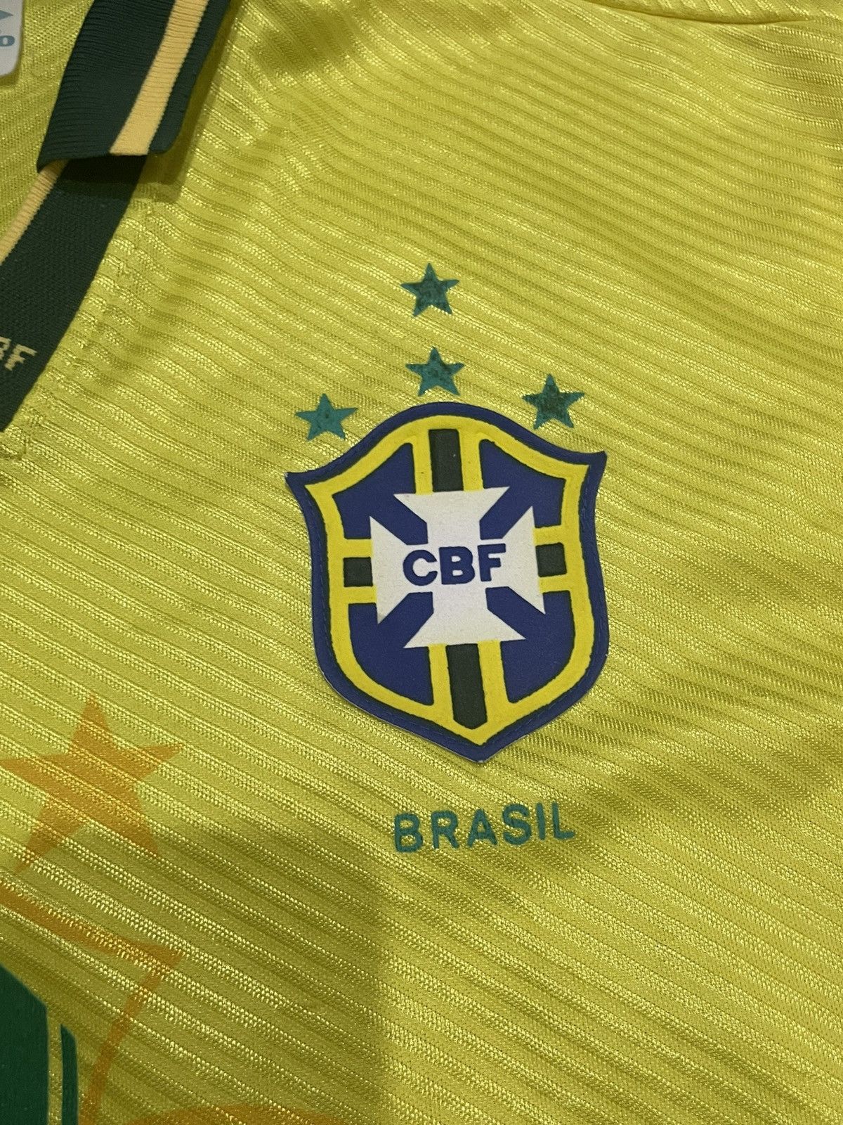 Umbro Brazil 1994 World Cup USA Home Number 2 Jersey Football Size US L / EU 52-54 / 3 - 3 Thumbnail