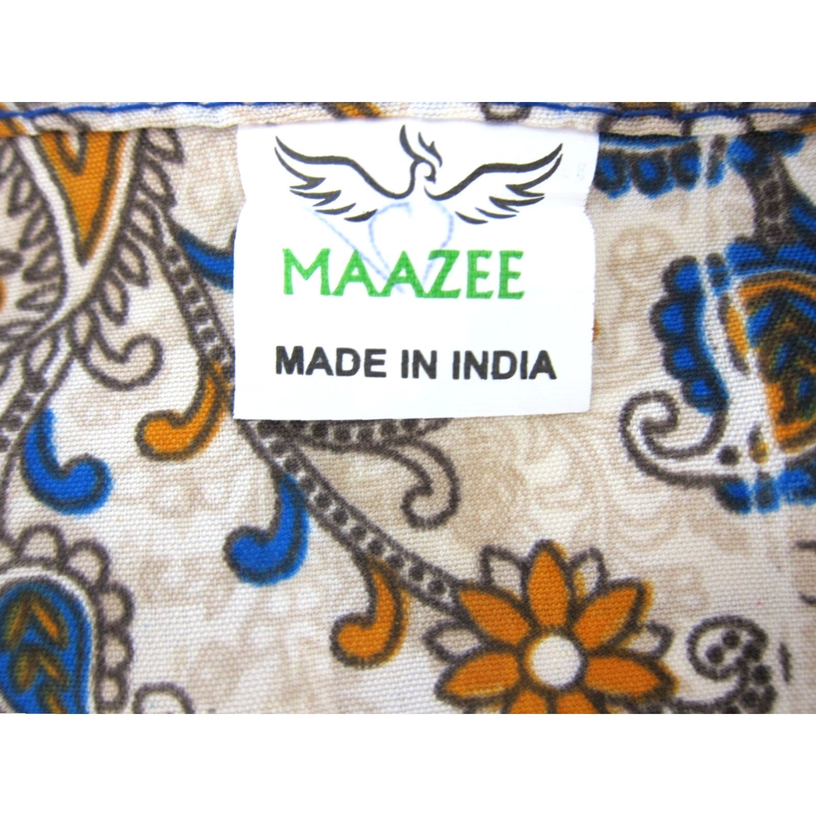 Vintage VTG MAAZEE India Blue Floral Midi Kaftan Muumuu Dress L-XL Shirt Dress Womens Size L / US 10 / IT 46 - 3 Thumbnail