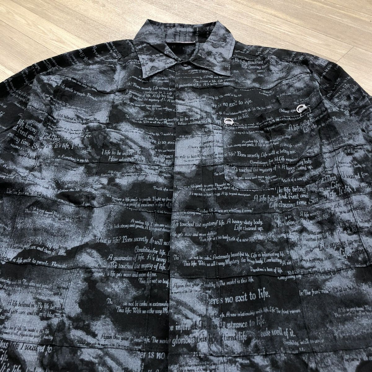 If Six Was Nine × Japanese Brand × Le Grande Bleu (L.G.B.) 2000s Slash Number H Anarchy Punk Lgb Style Button Shirt Size US M / EU 48-50 / 2 - 2 Thumbnail