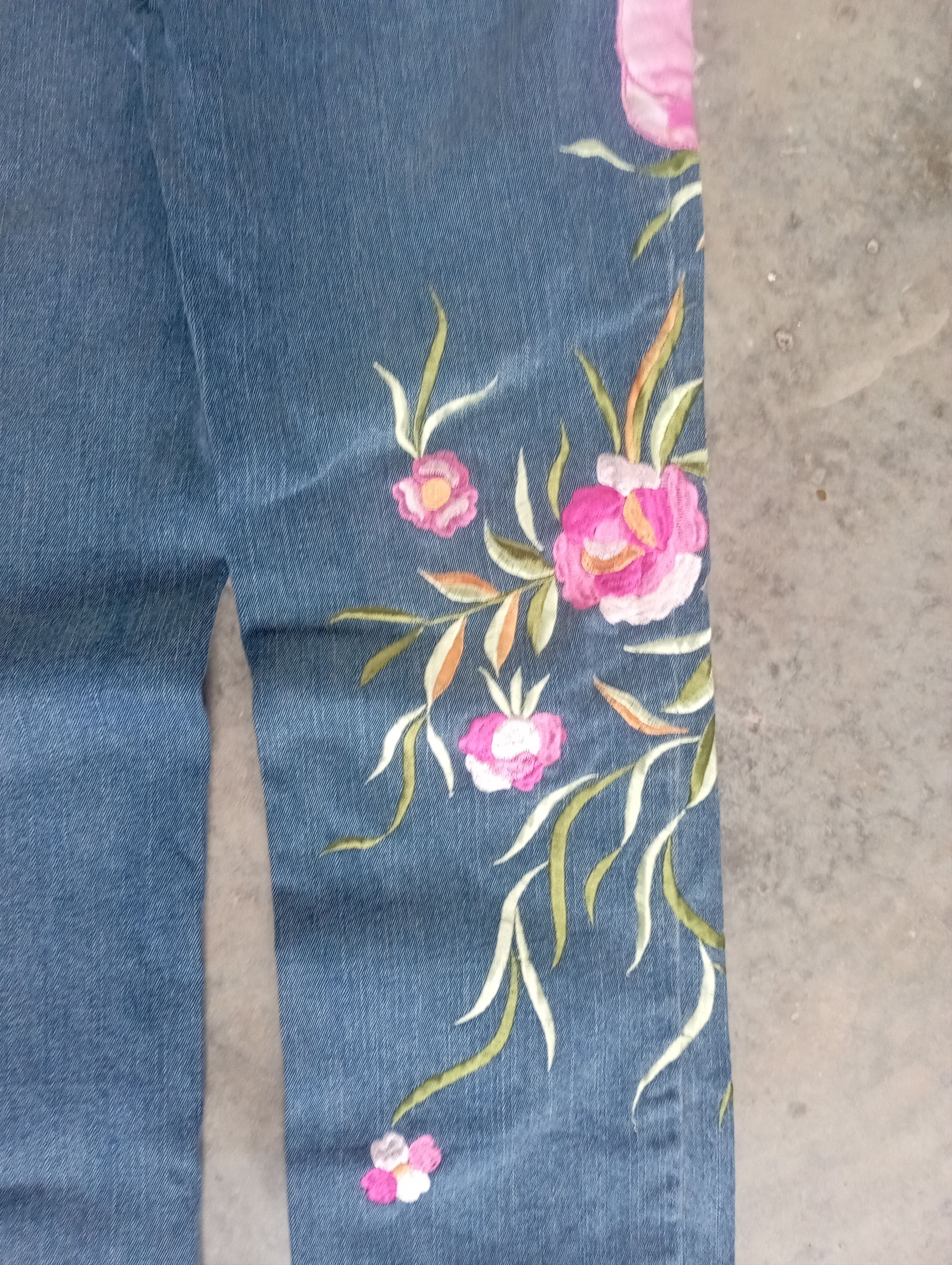 Hysteric Glamour Avant Garde New Lili Nucci Japan Embroidered Flowerd Jeans Size 28" / US 6 / IT 42 - 10 Thumbnail