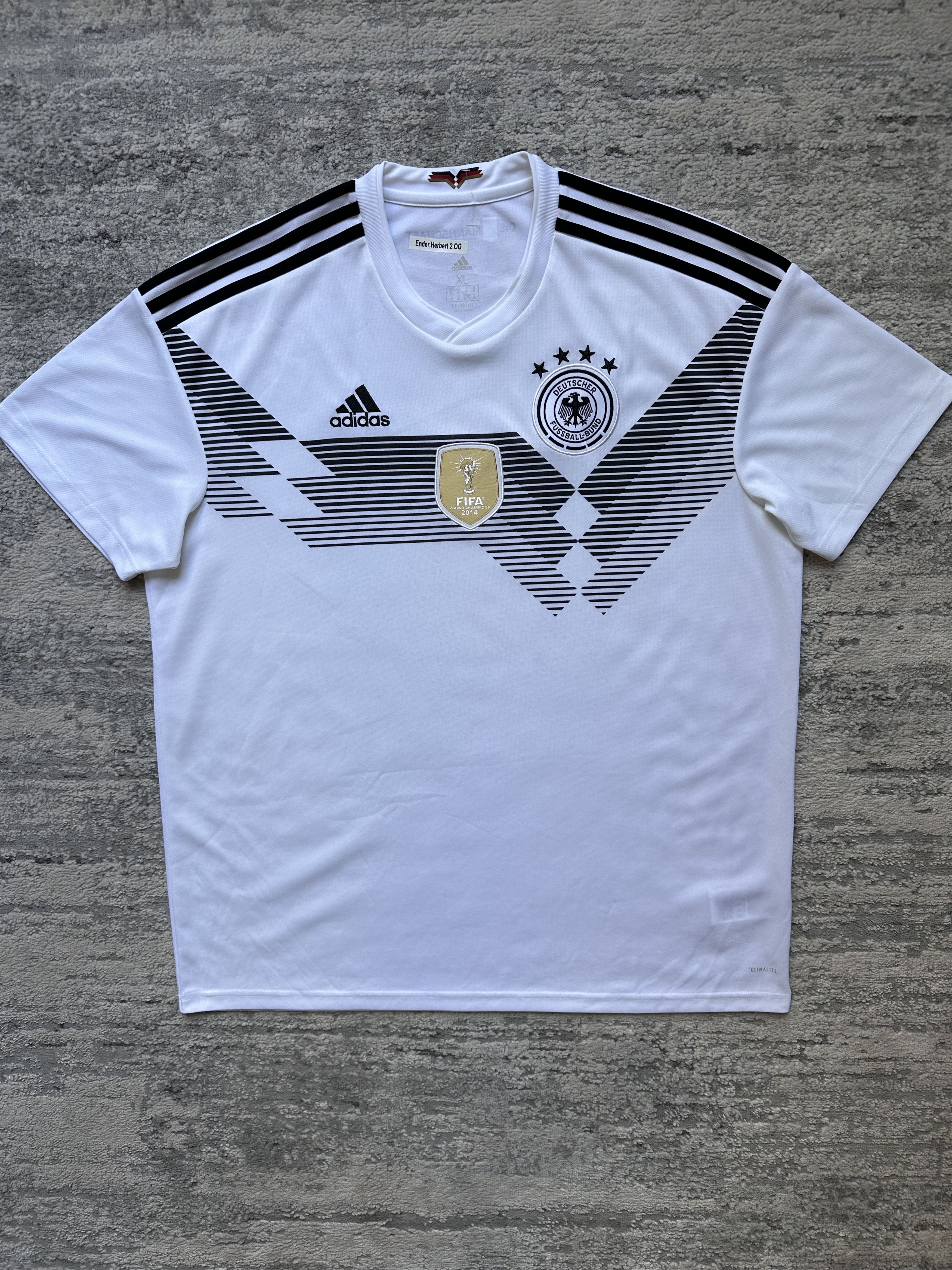 Adidas Germany 2018 Home Jersey Adidas World Champions White Shirt Size US XL / EU 56 / 4 - 1 Thumbnail