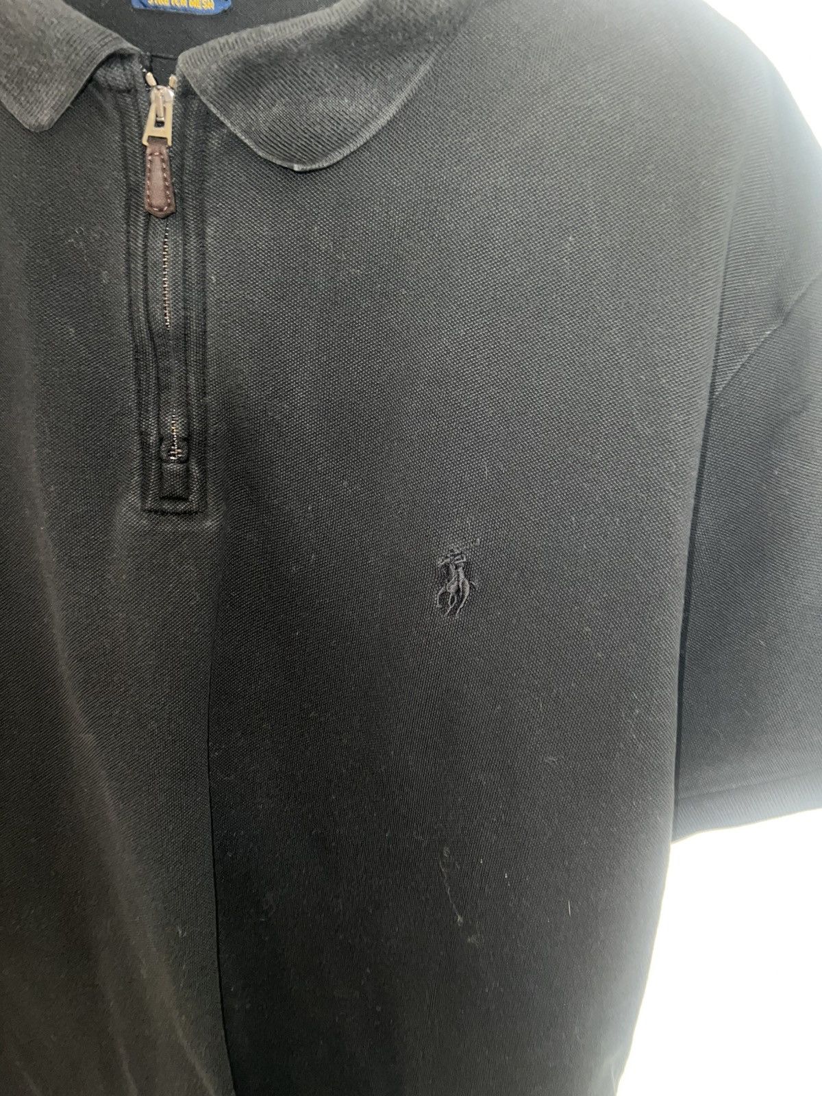 Polo Ralph Lauren Polo Ralph Lauren Black Zip Polo Shirt Slim Fit Stretch Size US L / EU 52-54 / 3 - 2 Thumbnail