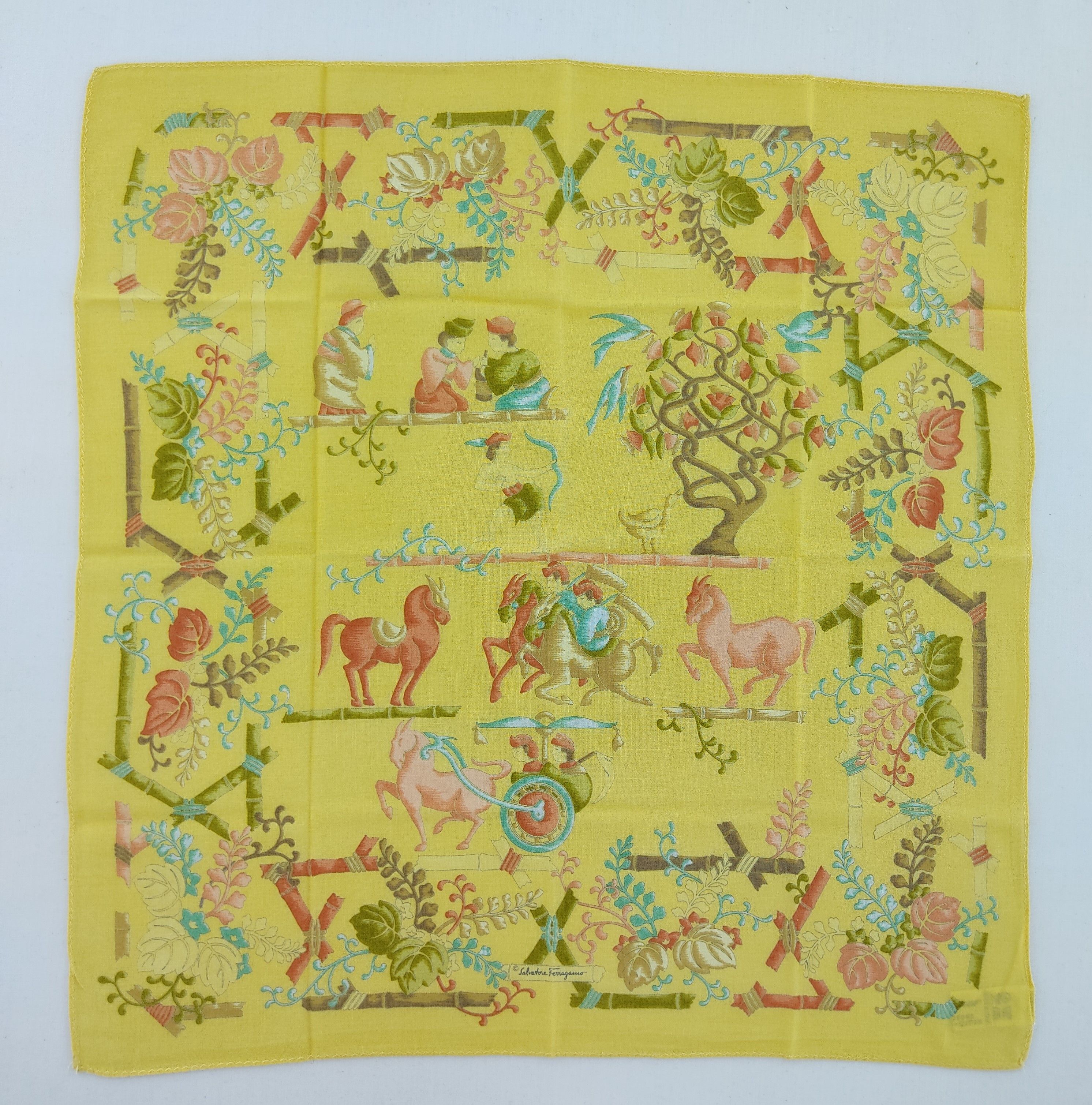 Salvatore Ferragamo Vintage Salvatore Ferragamo Handkerchief / Neckwear /Bandana Size ONE SIZE - 1 Thumbnail