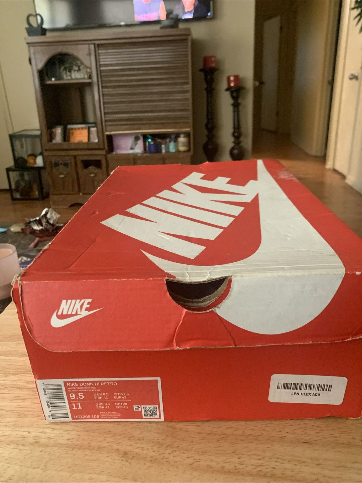 Nike dunk hi championship red Size US 9.5 / EU 42-43 - 1 Thumbnail