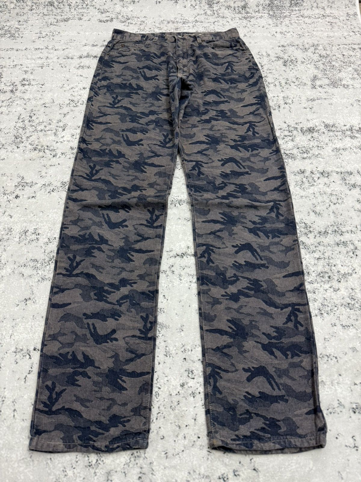 Vintage CHIPIE Jeans Grey Camo Denim Pants Straight Relaxed Fit Size US 29 - 1 Thumbnail