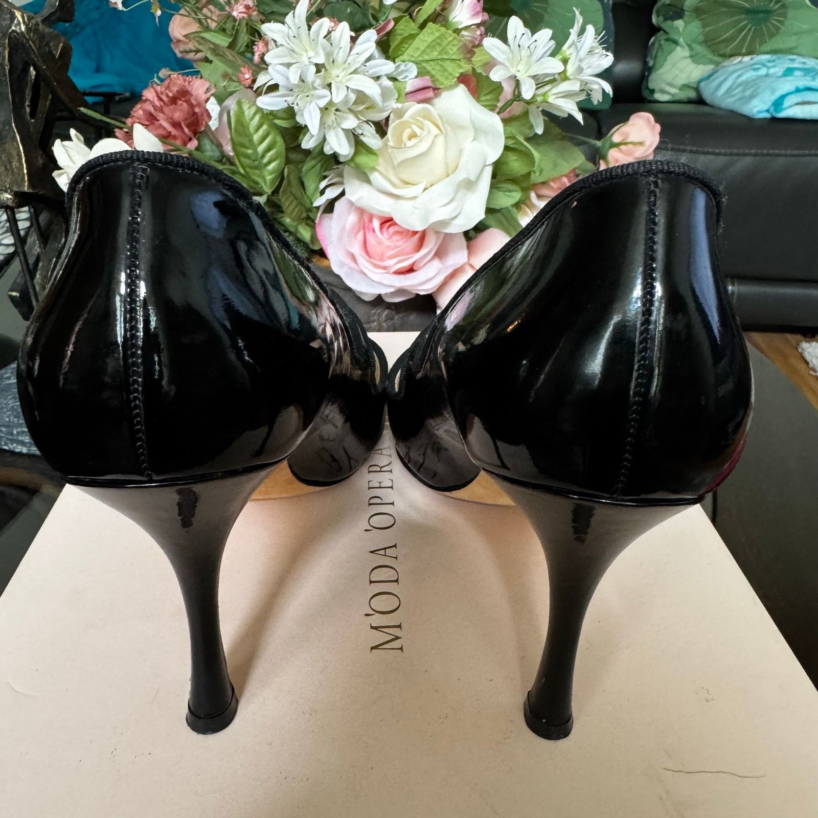 Manolo Blahnik Manolo Blahnik Black Patent Campari Mary Jane Pumps 41.5M Size US 11.5 / IT 41.5 - 7 Thumbnail