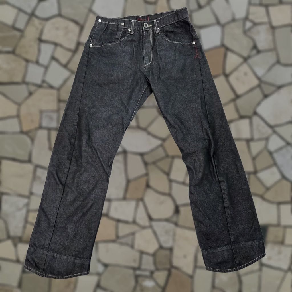 Levi's Levi's Premium Jeans Mens Black 29x28 Straight Zip 5-Pocket Engineered Twisted Seam Vintage No Size US 29 - 1 Thumbnail