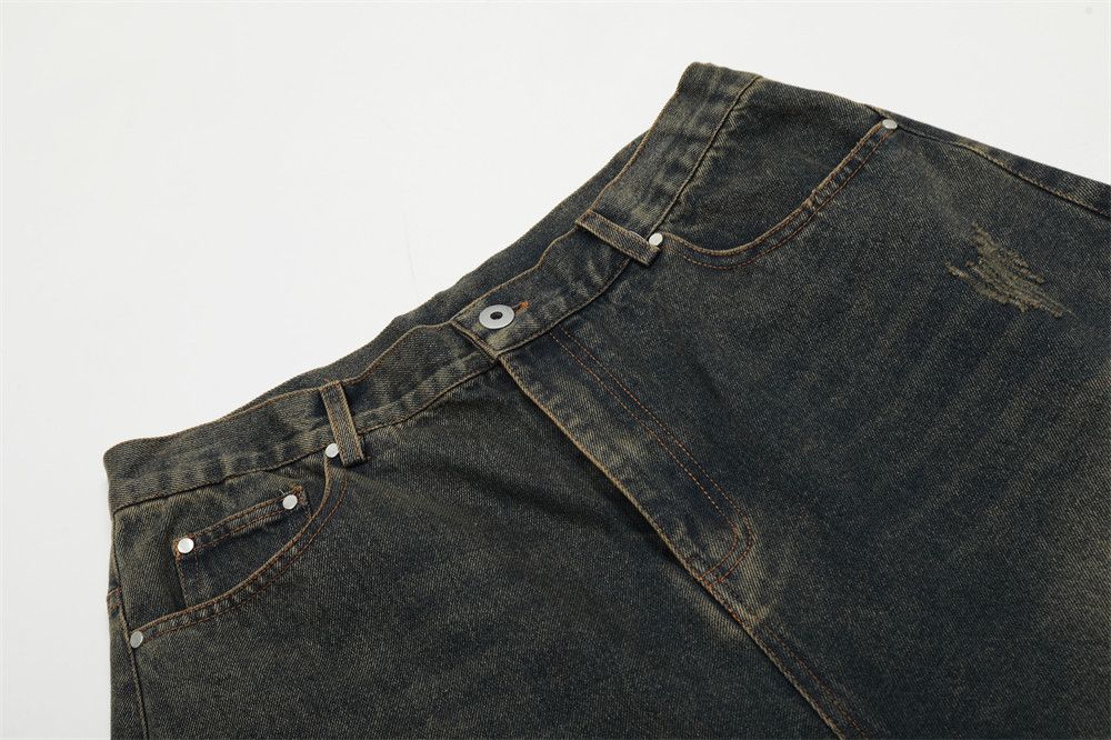 Japanese Brand × Vintage Retro distressed men's washed loose street denim shorts Size US 32 / EU 48 - 4 Thumbnail