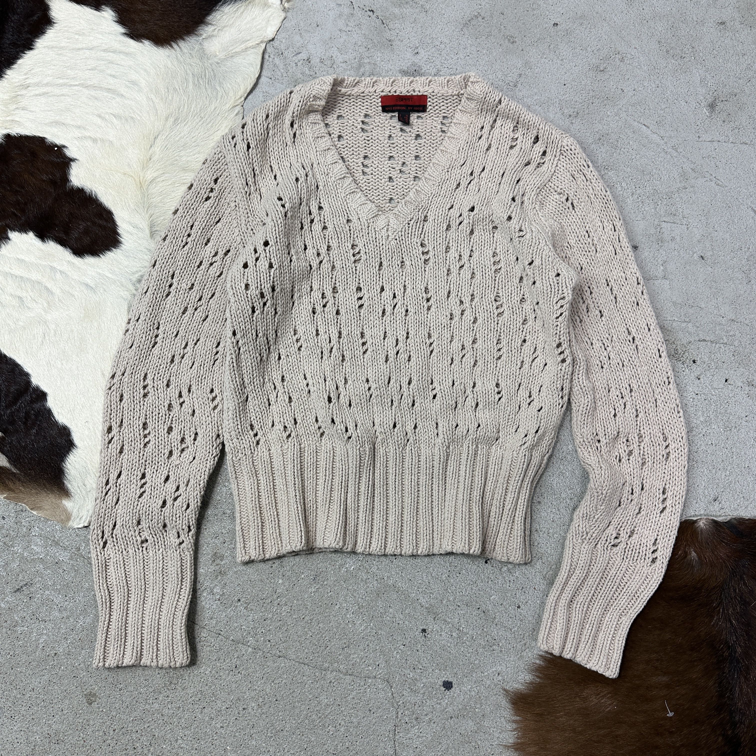 Vintage Vintage Avant Garde Cropped Distressed Sweater Y2K Size XL / US 12-14 / IT 48-50 - 2 Thumbnail