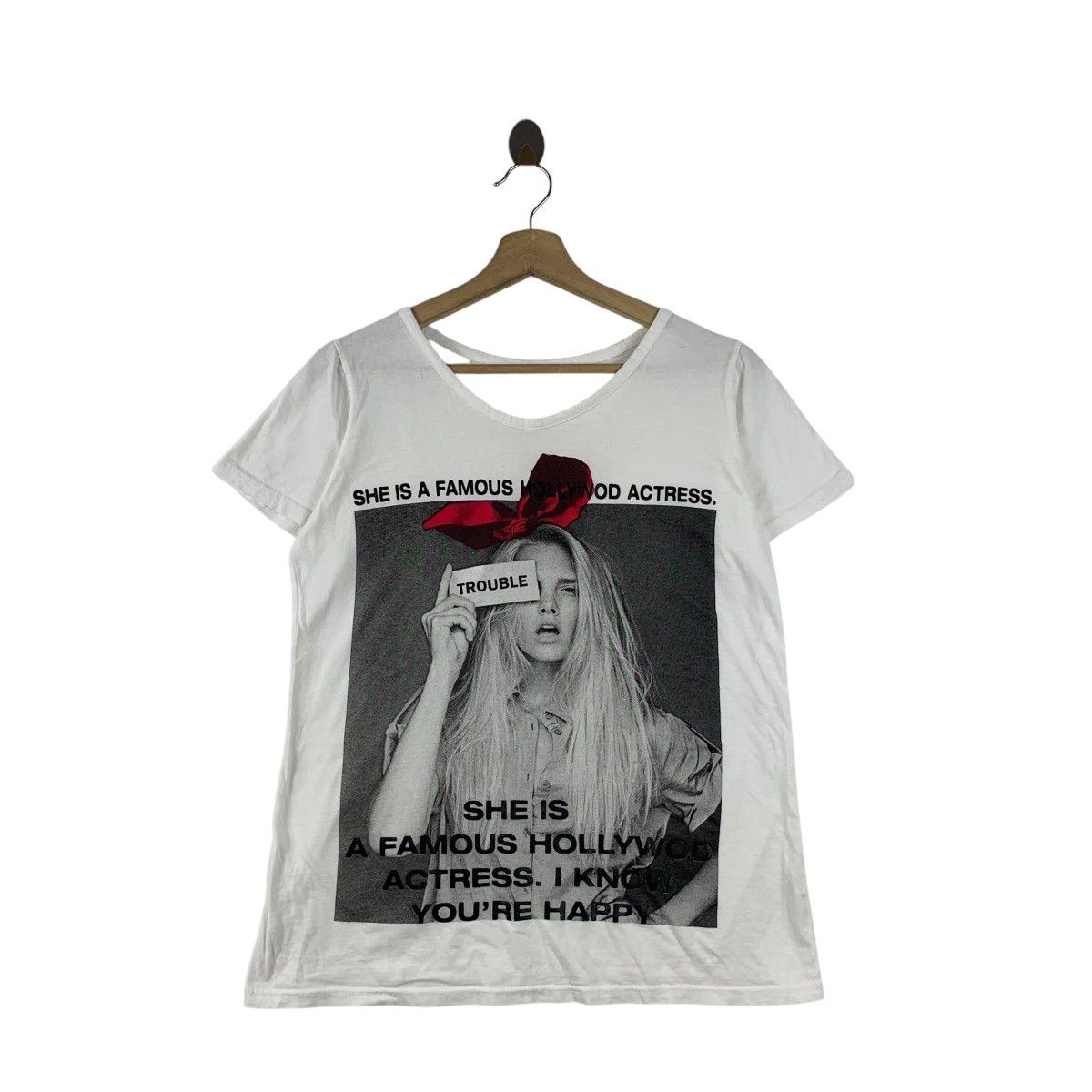 Vintage FOTOFOLIO ANDREJA PEJIC Hollywood Photograph Tee Shirt Size S / US 4 / IT 40 - 1 Thumbnail