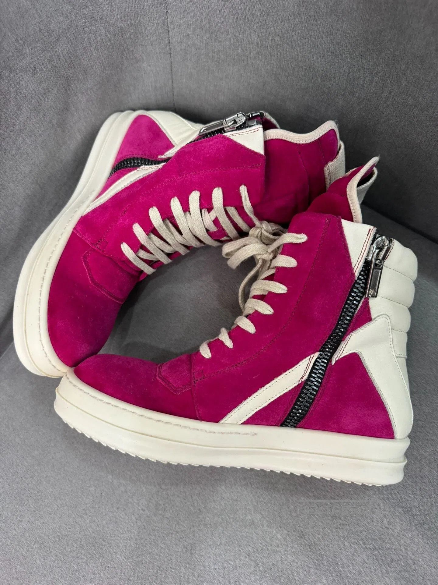Rick Owens Rick Owens Pink Suede Sneakers Size 37. Size US 7 / IT 37 - 4 Thumbnail