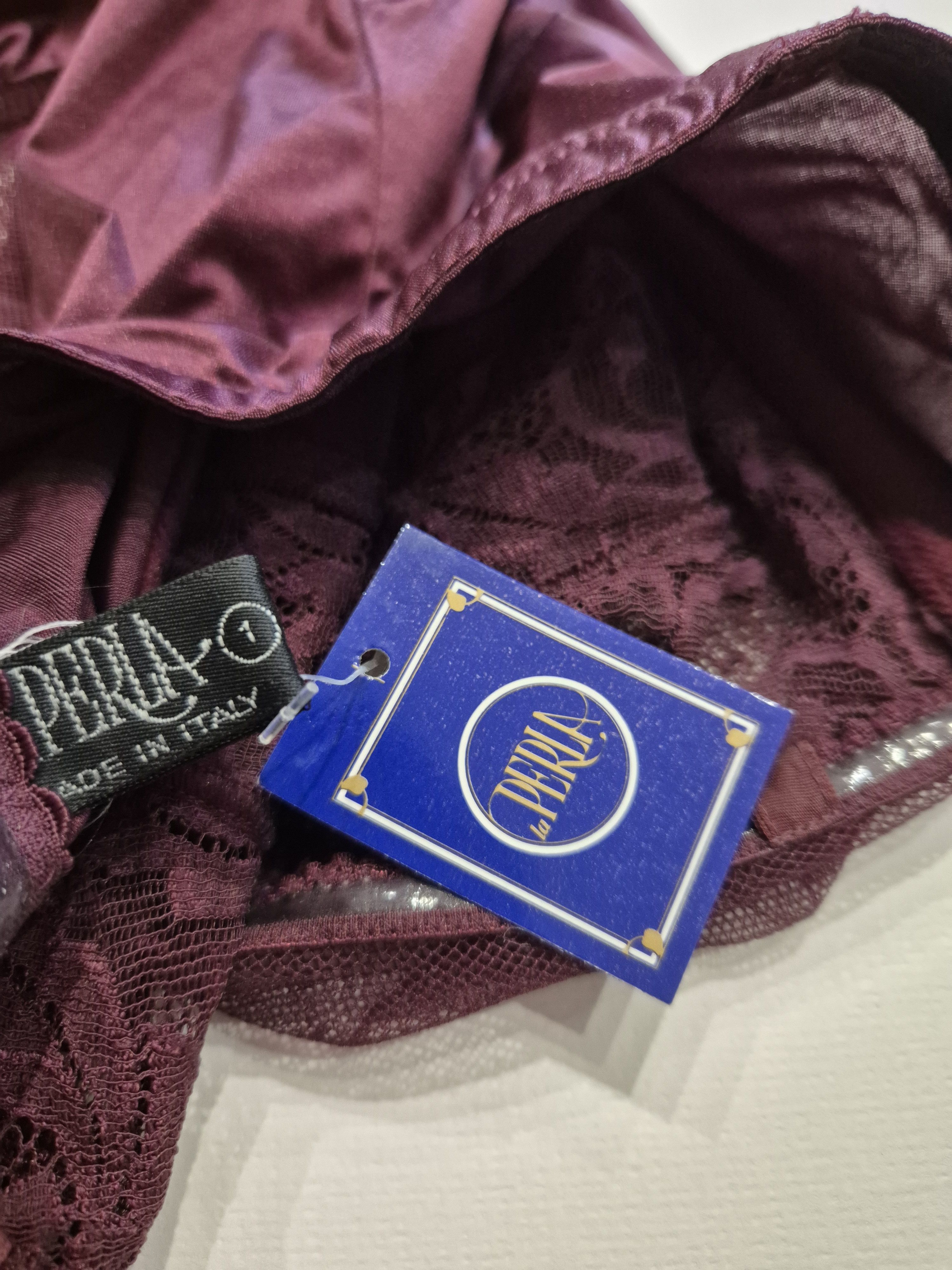 La Perla NIB Vintage LA PERLA Corsetteria Bodysuit Mogano Burgundy Size XS / US 0-2 / IT 36-38 - 4 Thumbnail