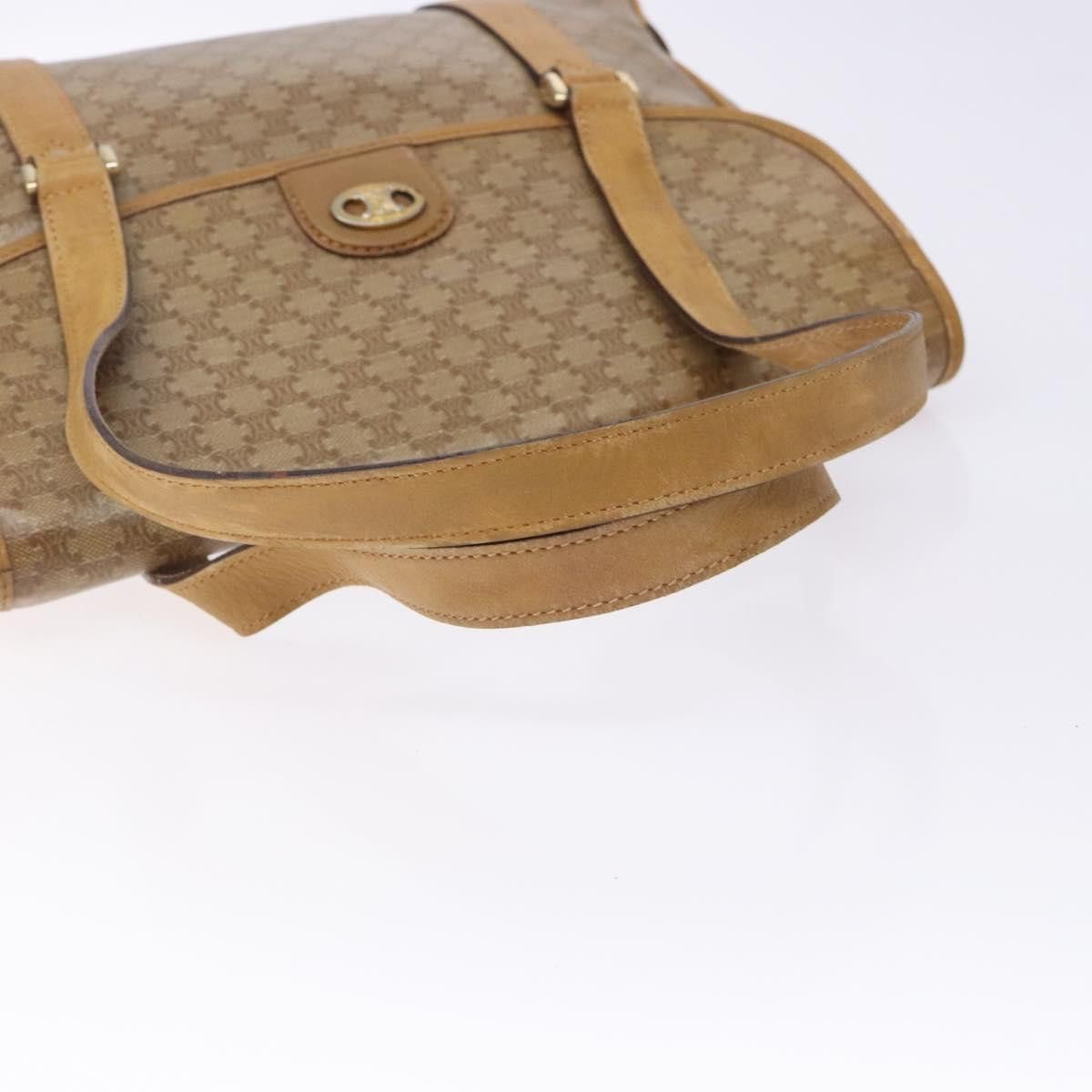 Celine CELINE Macadam Canvas Hand Bag Pvc Beige Gold Size ONE SIZE - 7 Thumbnail