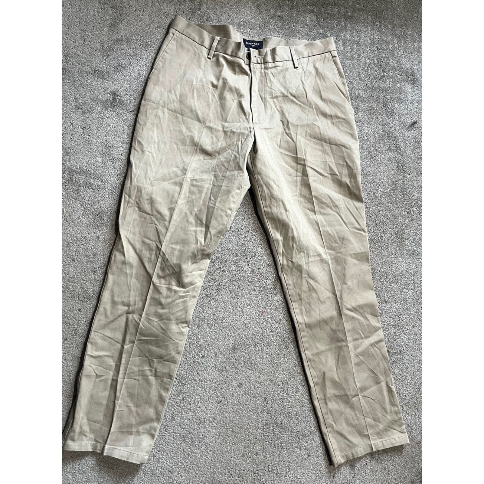 Dockers VINTAGE Dockers Athletic Fit Flat Front Beige Khaki Dress Pants Mens 34x32 Size US 34 / EU 50 - 2 Thumbnail