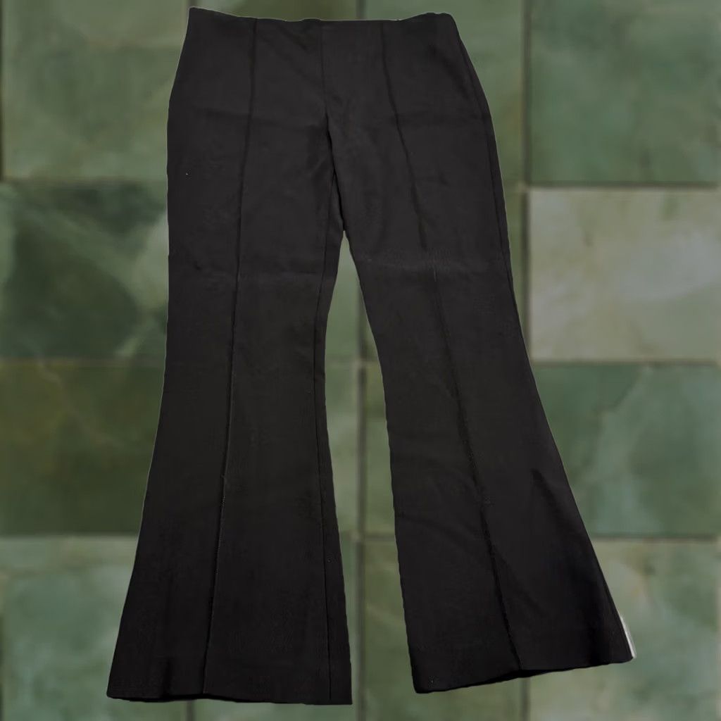 The Row THE ROW Black Virgin Wool Blend Flared Cropped Dress Pants Women's 4 USA Made Size 27" / US 4 / IT 40 - 1 Thumbnail