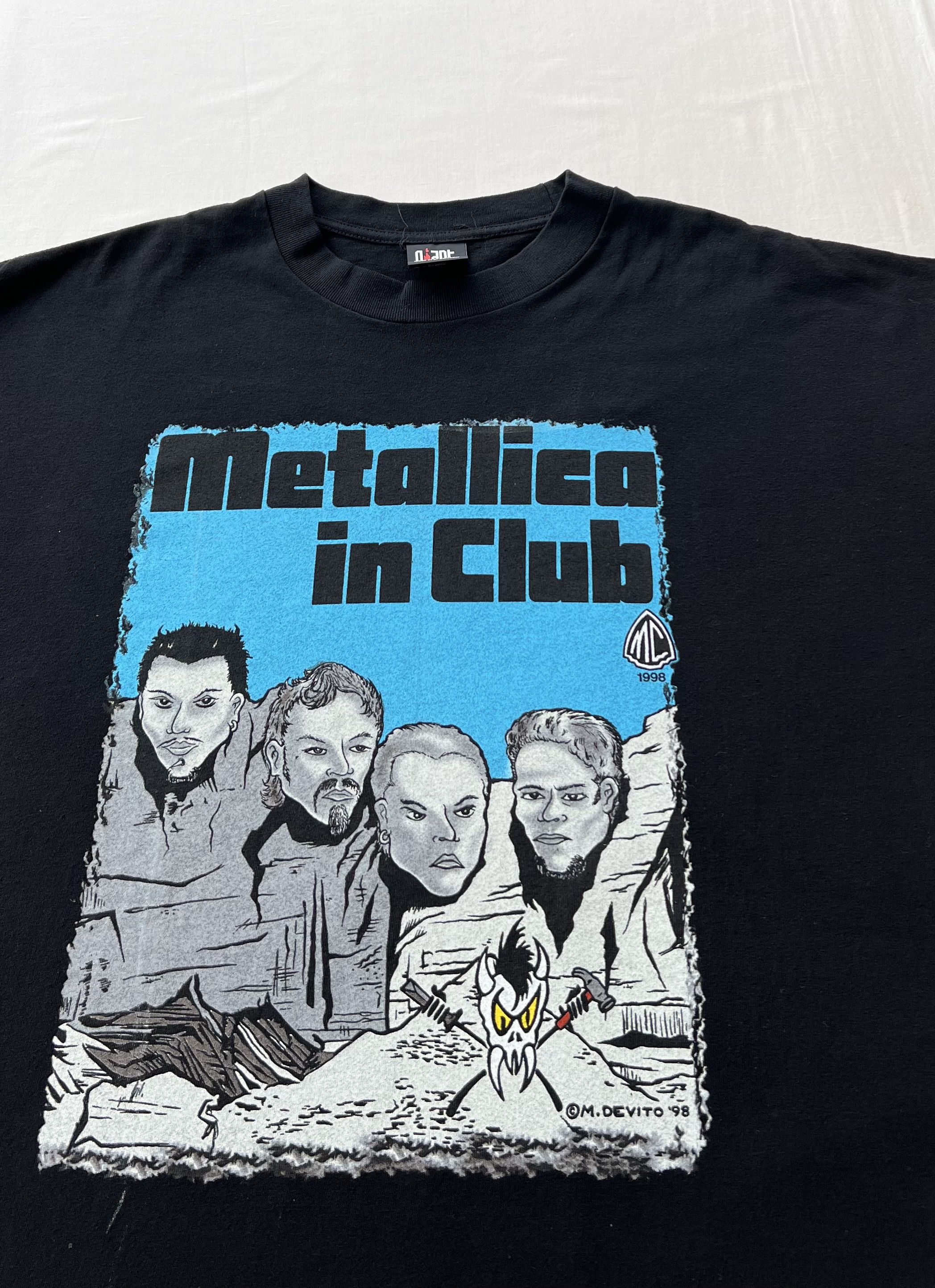 Band Tees Vintage 1998 Metallica In Club Stubborn Member Club T-shirt Size US XL / EU 56 / 4 - 4 Thumbnail