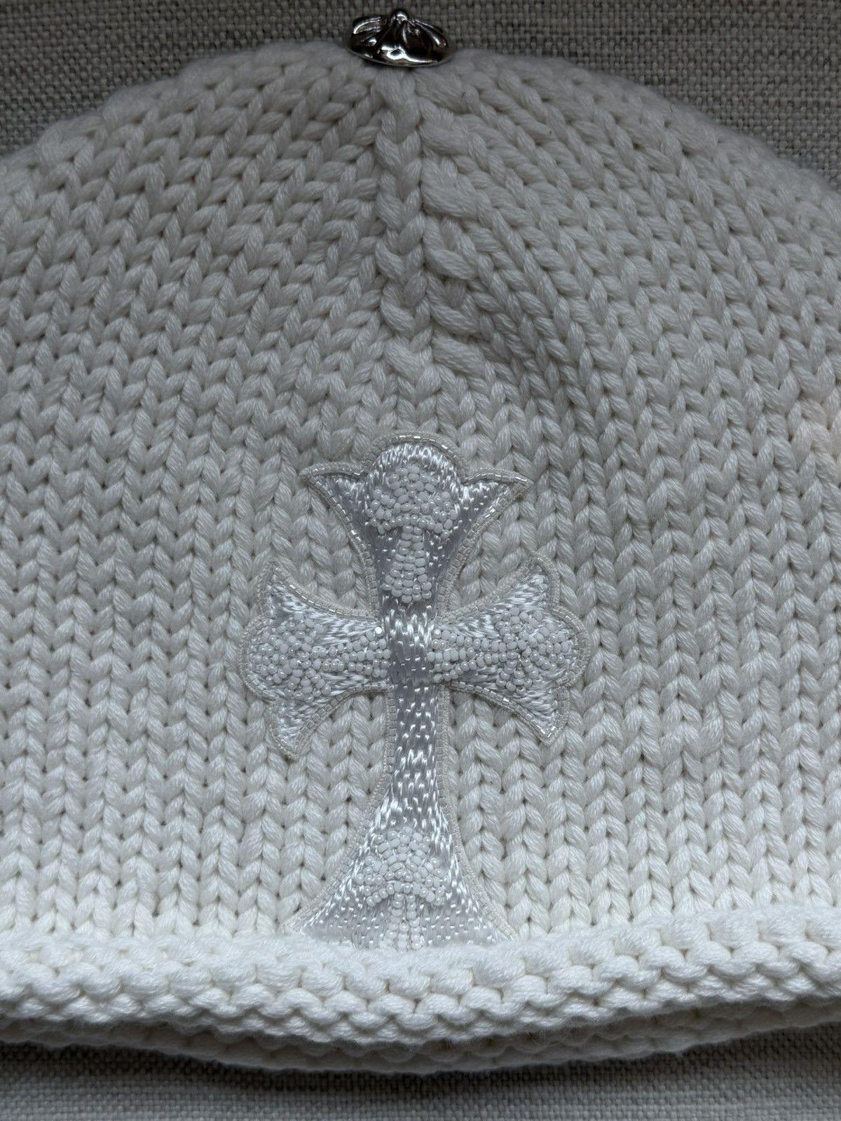 Chrome Hearts Chrome Hearts beaded patches cashmere beanie Size ONE SIZE - 6 Thumbnail