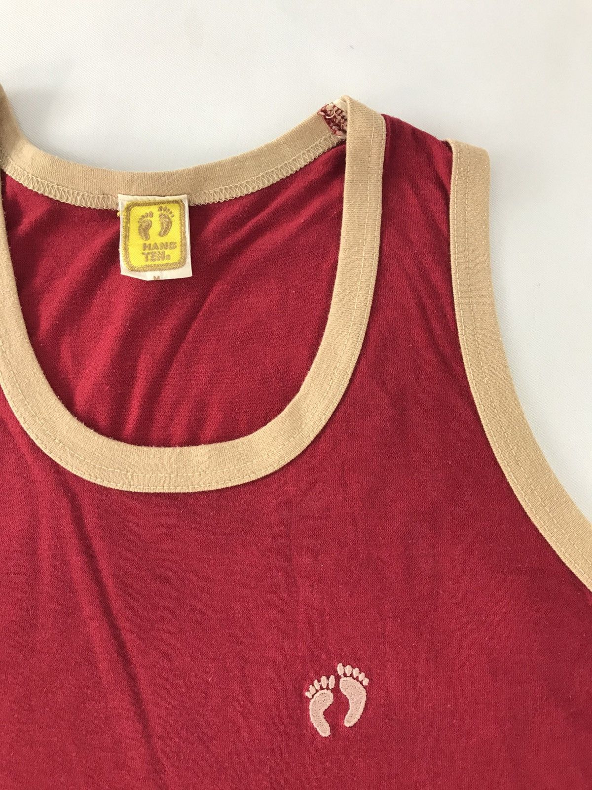 Hang Ten 90s Hang Ten Red Tank Top Embroidery Logo Sleeveless T-shirt Size US XS / EU 42 / 0 - 4 Thumbnail