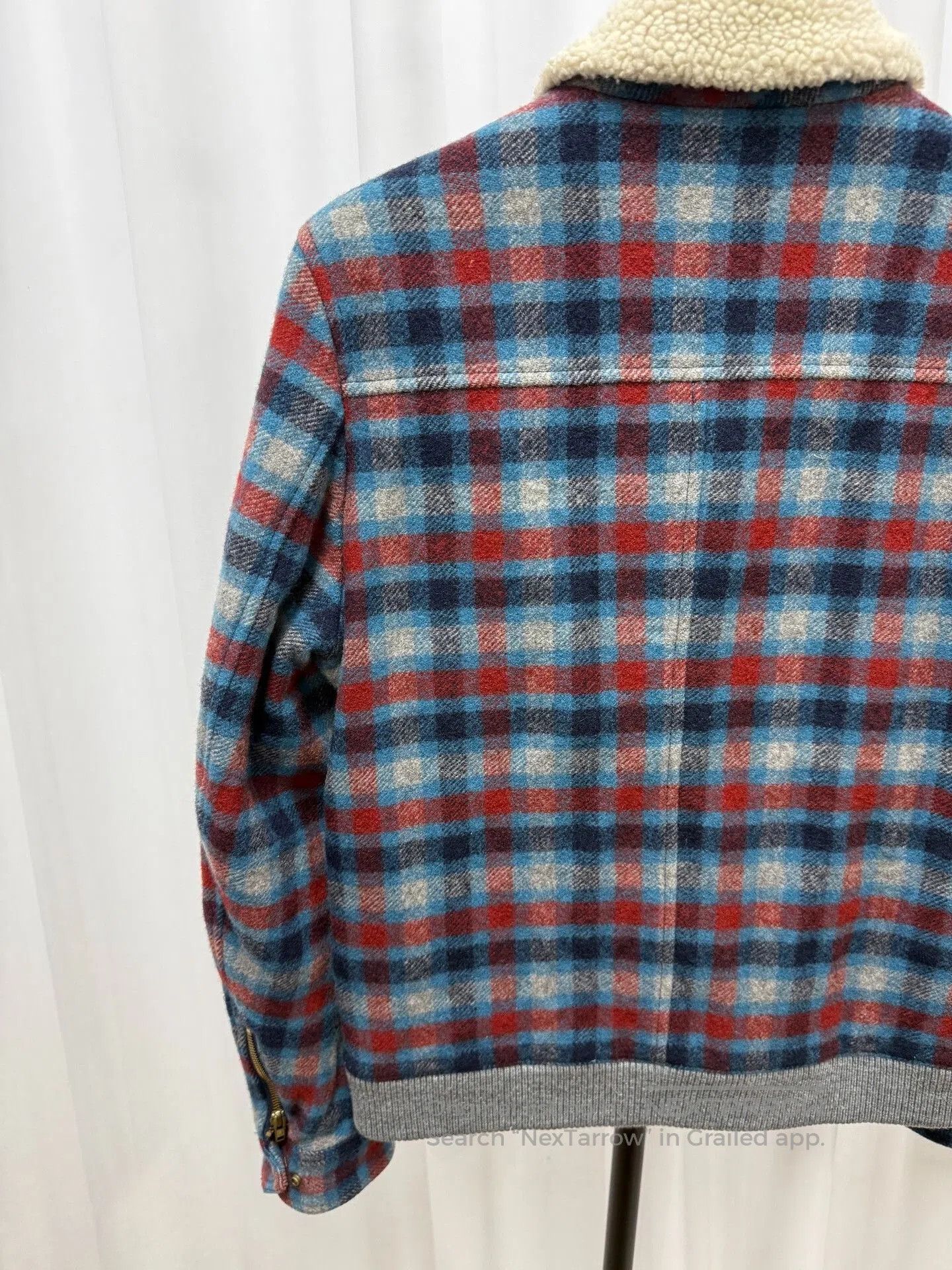 Undercover Undercover Checked Shearling Collar Jacket. Size US L / EU 52-54 / 3 - 7 Thumbnail
