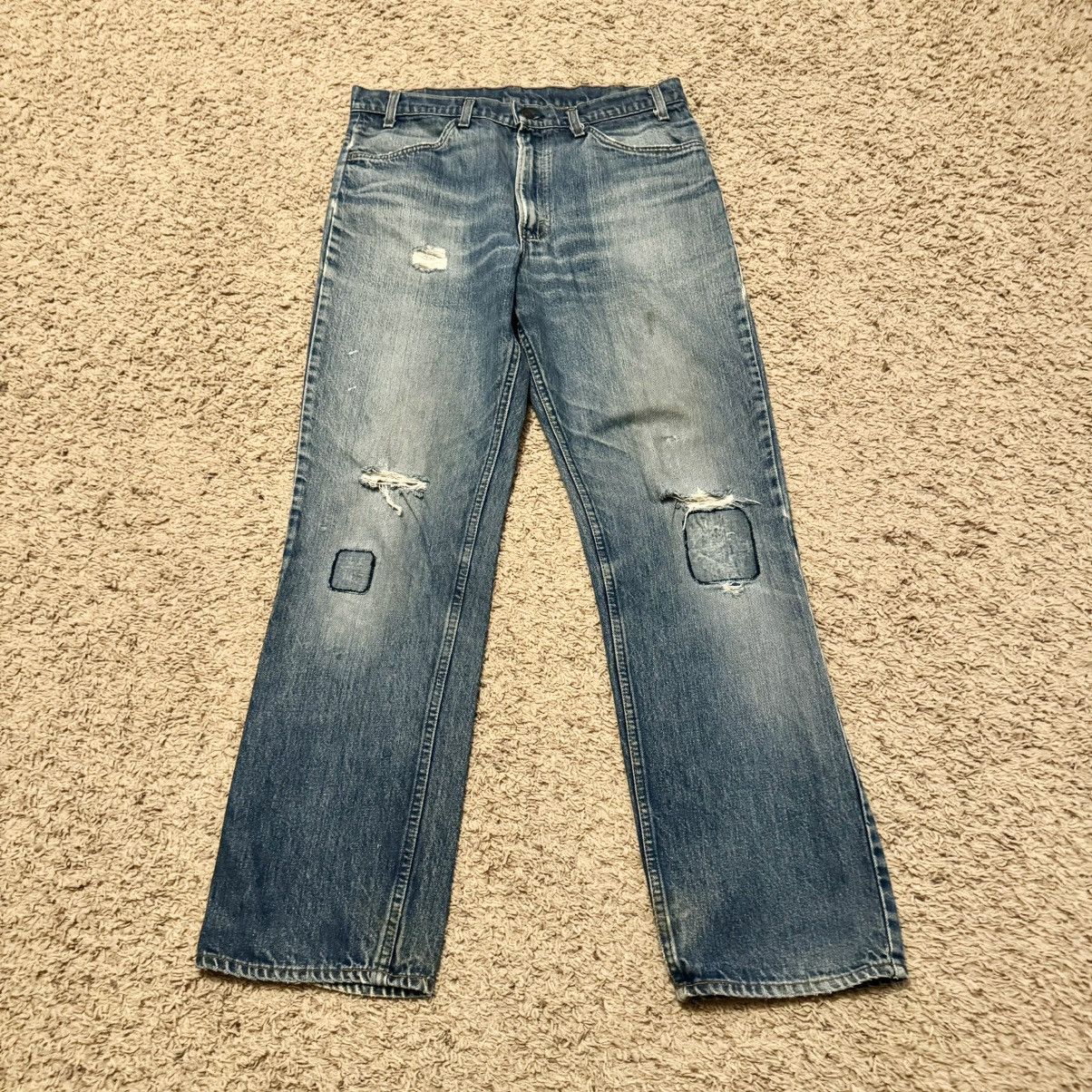 Levi's VINTAGE ORANGE TAB PATCHWORK LEVI’S JEANS! Size US 34 / EU 50 - 1 Thumbnail
