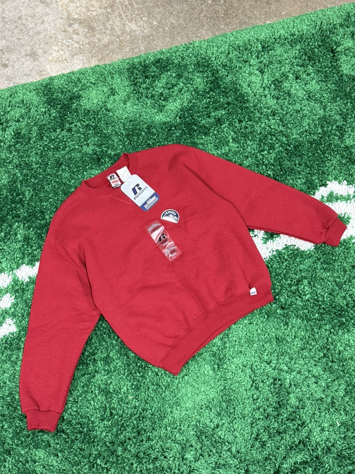 Russell Athletic Vintage Deadstock Old Stock Russell Red Sweatshirt Youth M Size US XS / EU 42 / 0 - 3 Thumbnail