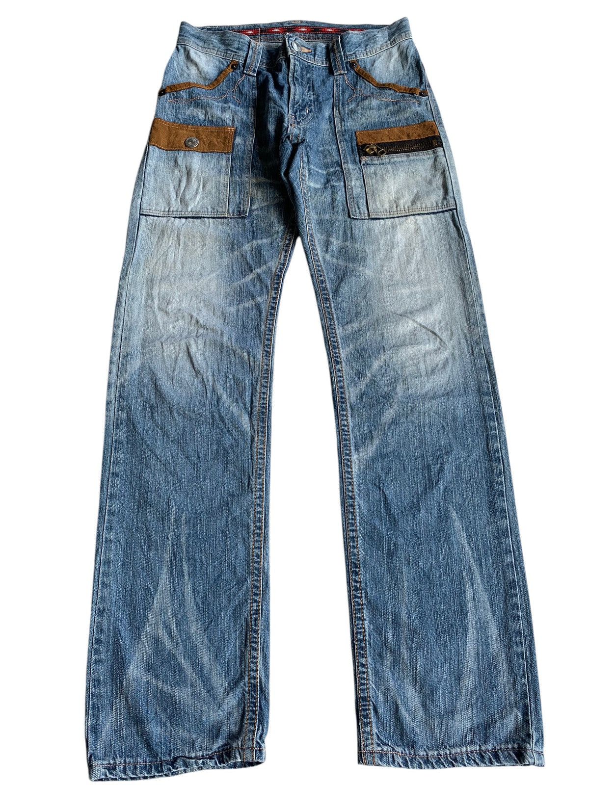 Other EDWIN XV BUSH PANTS NAVAJO STYLE FADED DISTRESSED DENIM Size US 31 - 2 Thumbnail