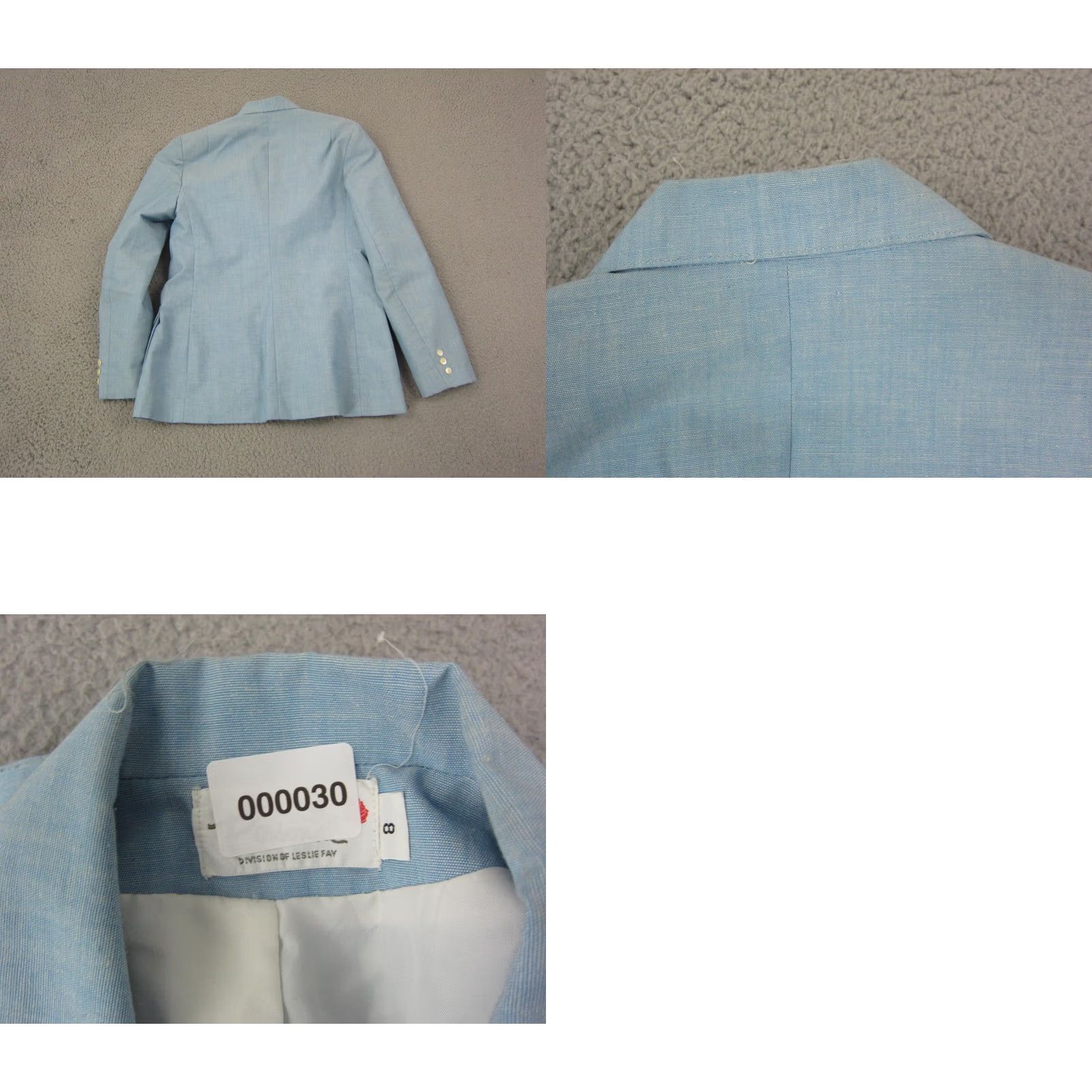 Vintage Vintage Leslie Fay Blazer Jacket Womens 8 Medium Blue 80s 90s Classic Pockets Regular Fit Leather? (note: placeholder) Size M / US 6-8 / IT 42-44 - 8 Thumbnail