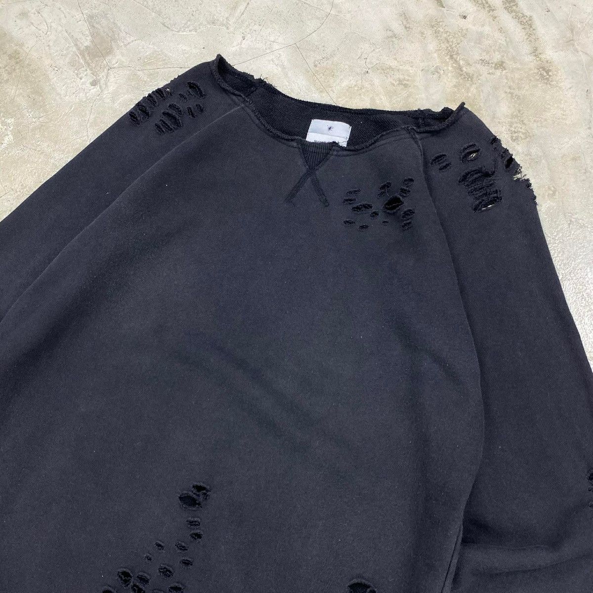 Maison MIHARA YASUHIRO FW2013 Distressed Layered Sweatshirt Size US XXS / EU 40 - 2 Thumbnail