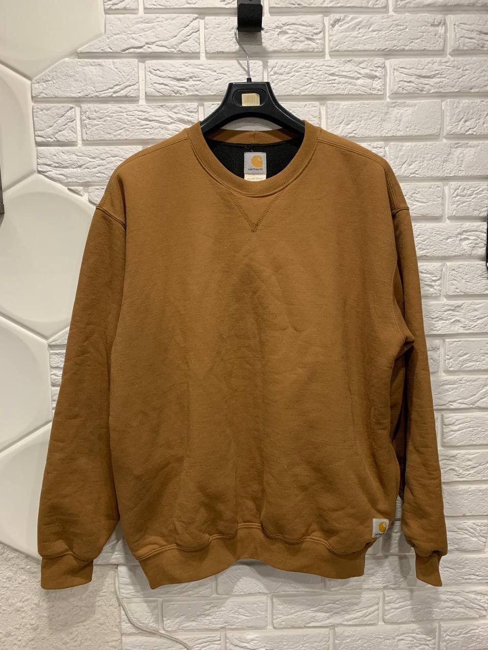 Carhartt × Vintage Vintage Carhartt Embroidered Logo Brown Sweatshirt Y2K USA Size US L / EU 52-54 / 3 - 3 Thumbnail