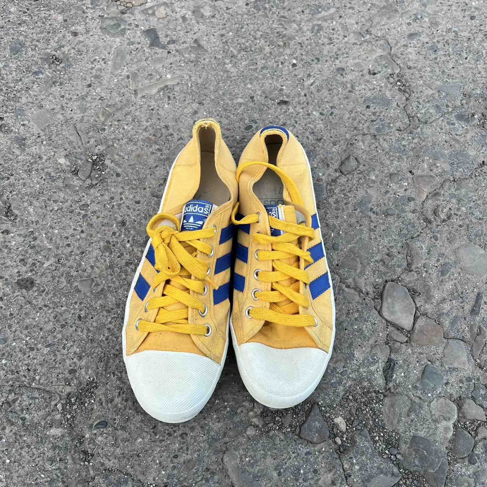 Vintage Adidas Adria 1970s Canvas Trainers Made In Taiwan Sneakers Size US 7 / EU 40 - 3 Thumbnail