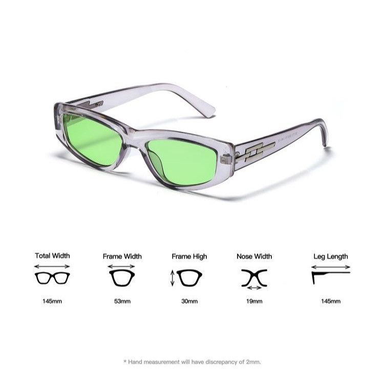 Electric Visual Cat Eye Green Sunglasses Unisex OS Size ONE SIZE - 5 Thumbnail