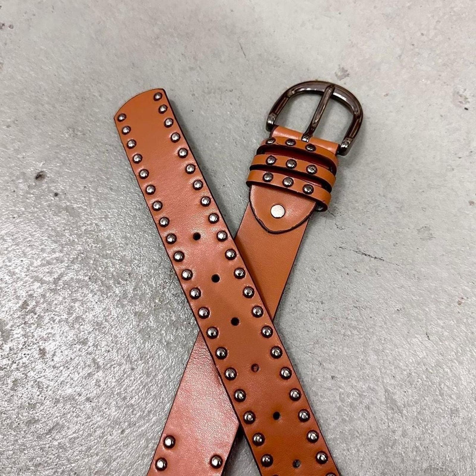 Other Brown caramel studded western style Size 32 - 2 Thumbnail