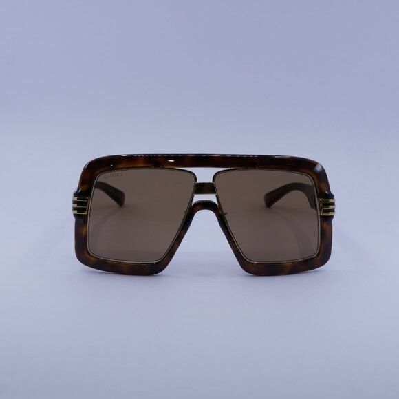 Gucci Gucci GG0900S 002 Sunglasses Havana Aviator Frame, Brown Size ONE SIZE - 3 Thumbnail