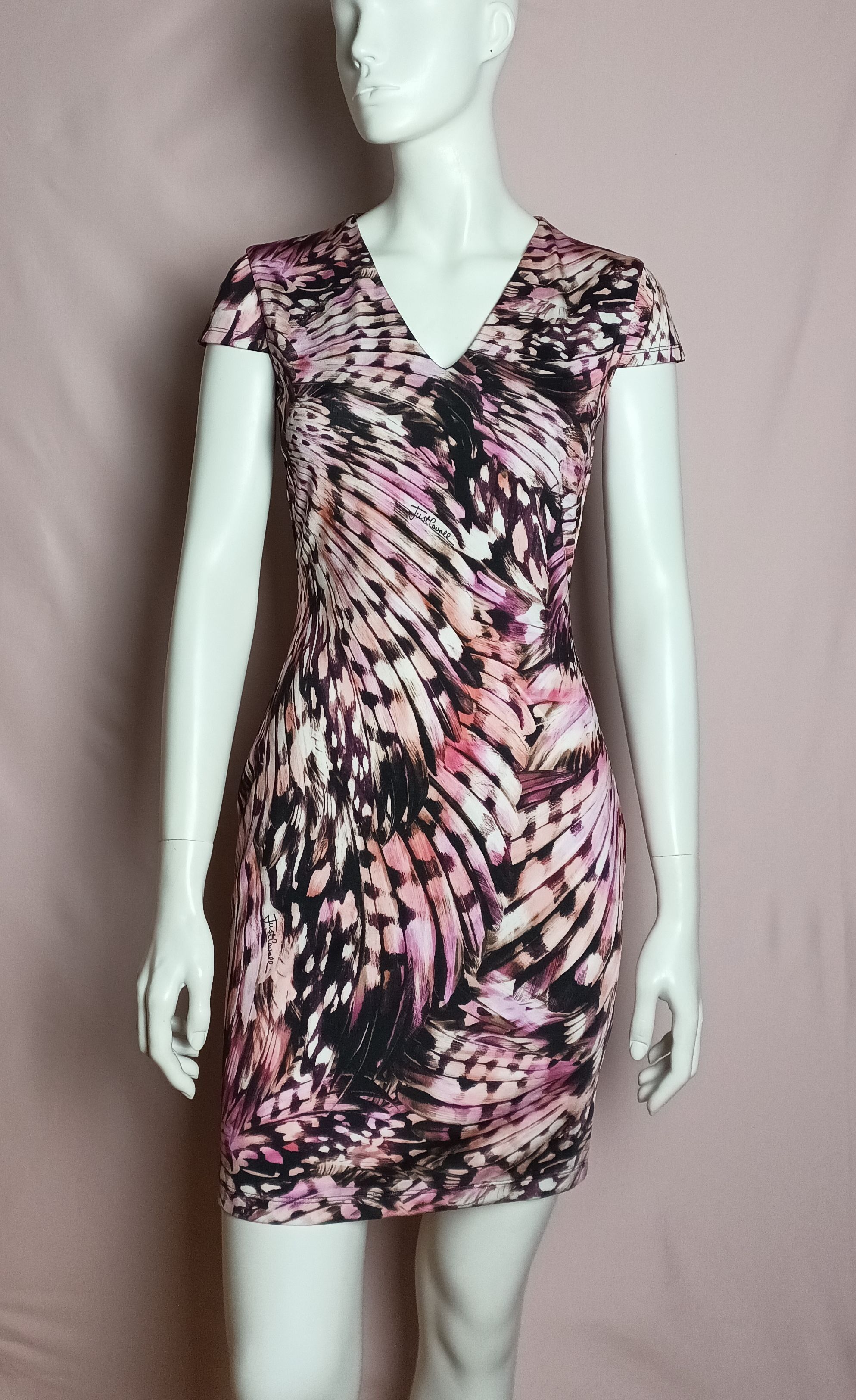 Roberto Cavalli NWT Just Cavalli by Roberto Cavalli Feather Print Dress Size M / US 6-8 / IT 42-44 - 1 Thumbnail