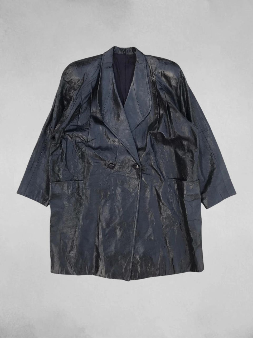 Genuine Leather × Leather Genuine Sheep Leather Double Breasted Coat Size US L / EU 52-54 / 3 - 2 Thumbnail