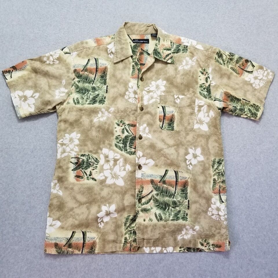 Other No Boundaries Hawaiian Shirt Mens Medium Button Up Pocket Size US M / EU 48-50 / 2 - 1 Thumbnail