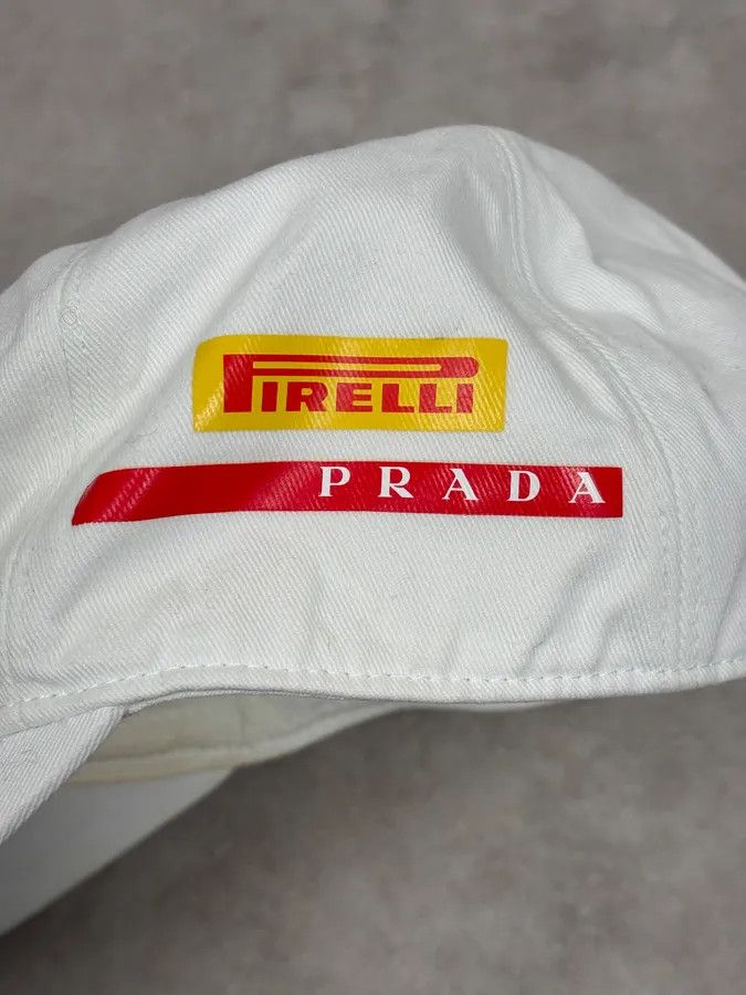Prada Prada Luna Rossa Pirelli White Logo Racing Cap Size ONE SIZE - 6 Thumbnail