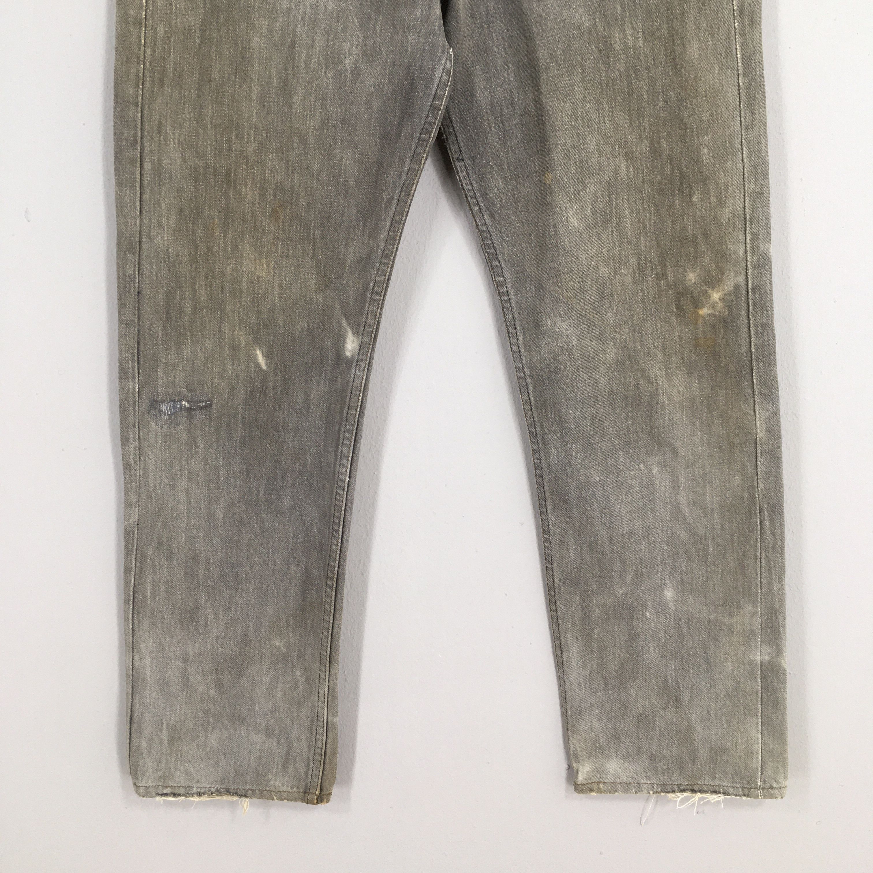 Levi's Size 27x26.5 Vintage 90s Levi's 501 Faded Black Jeans S520 Size 27" / US 4 / IT 40 - 4 Thumbnail