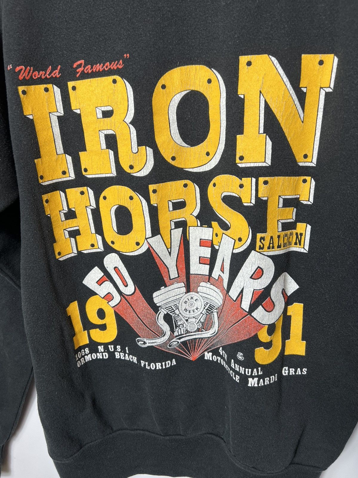 Daytona Vintage Iron Horse Saloon 1991 Daytona Bike Week Sweatshirt Size US L / EU 52-54 / 3 - 7 Thumbnail