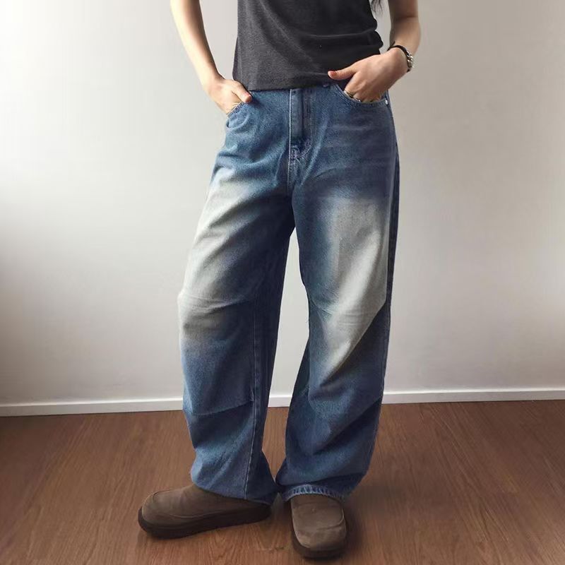 Japanese Brand × Vintage Washed distressed straight-leg gradient jeans Size US 32 / EU 48 - 2 Thumbnail