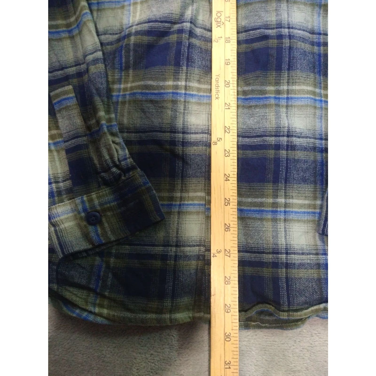 Under Armour Under Armour Shirt Mens XL Gray Blue Plaid Flannel Long Sleeve Button Up Casual Outdoor Pockets Mens XL Size US XL / EU 56 / 4 - 4 Thumbnail