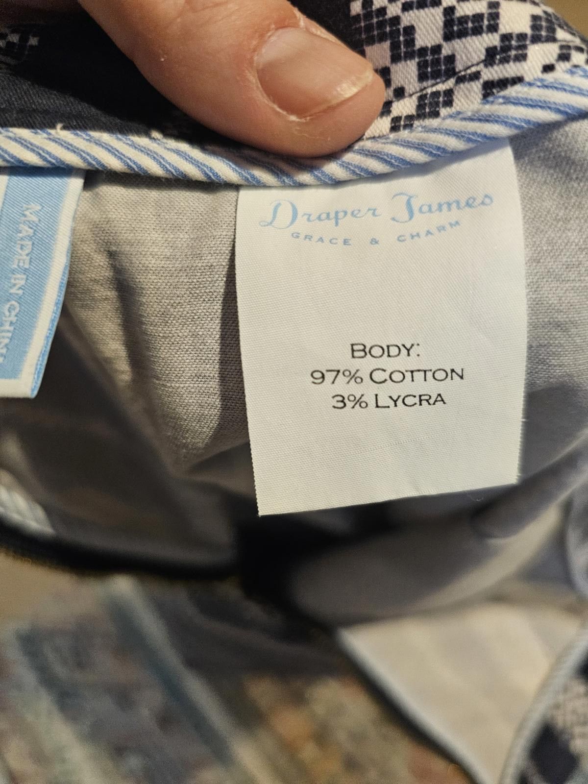 Other Draper James Skirt Navy & White Womens Size 8 Pattern Size 30" / US 8 / IT 44 - 7 Thumbnail