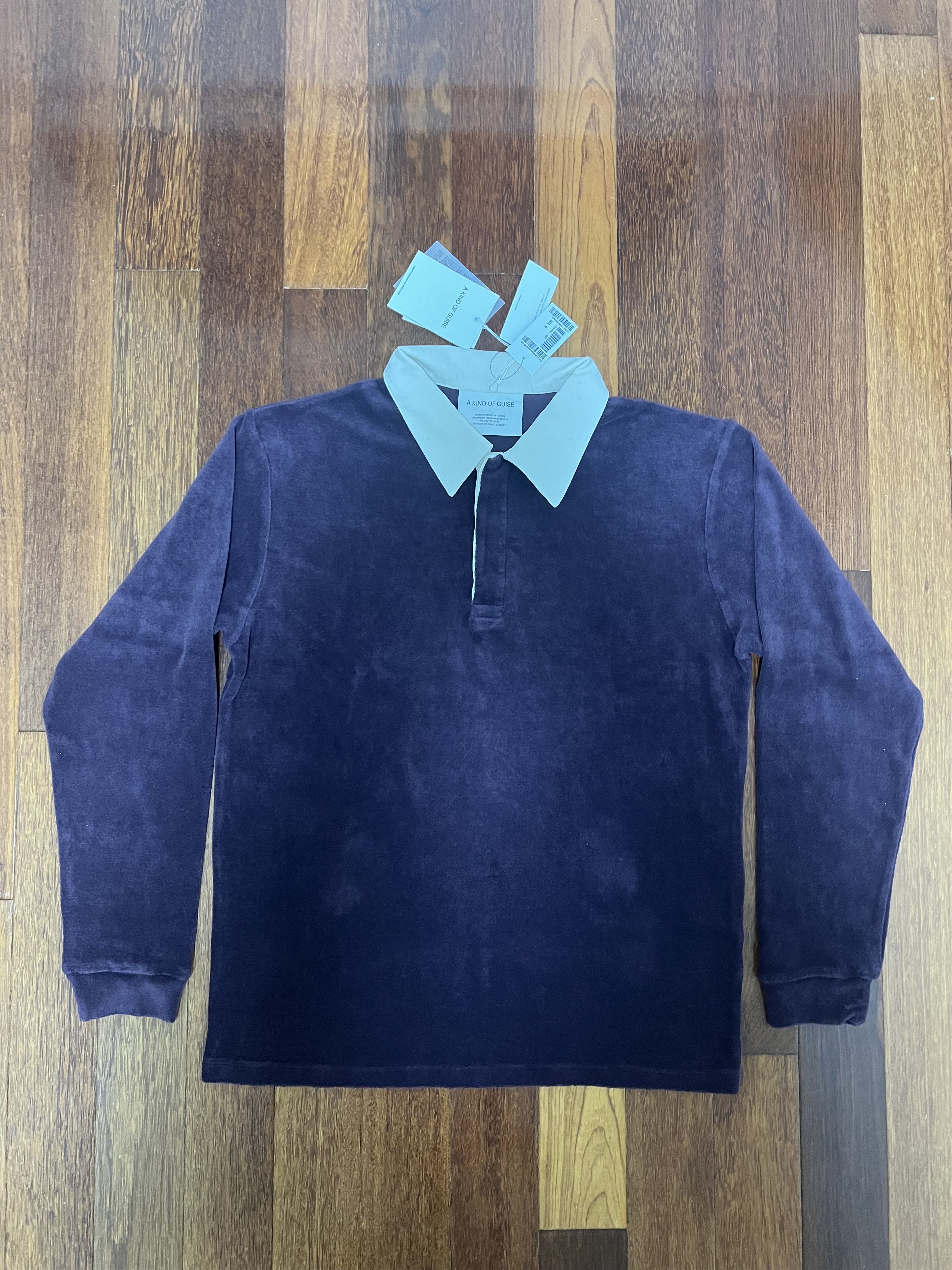 A Kind Of Guise 💚 A Kind of Guise Rayk Rugby Shirt Lavender Velvet NEW Size US M / EU 48-50 / 2 - 6 Thumbnail